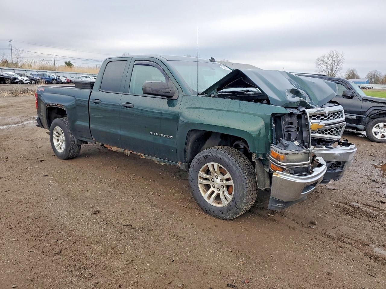 2014 Chevrolet Silverado K1500 Lt Зеленый vin: 1GCVKREC3EZ334825