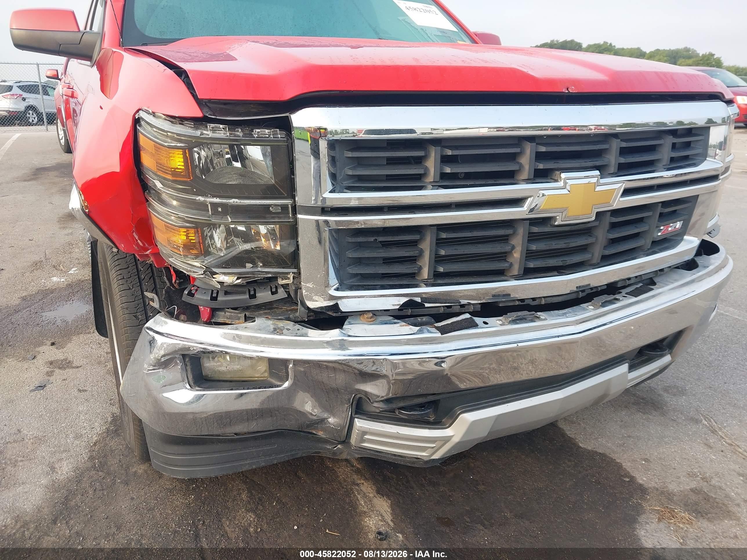 2015 Chevrolet Silverado 1500 Lt Red vin: 1GCVKREC3FZ154505
