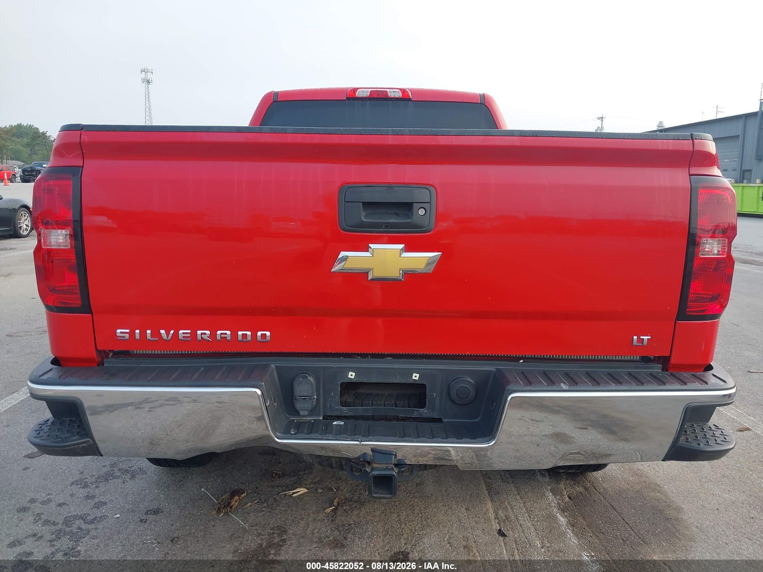 2015 Chevrolet Silverado 1500 Lt Red vin: 1GCVKREC3FZ154505