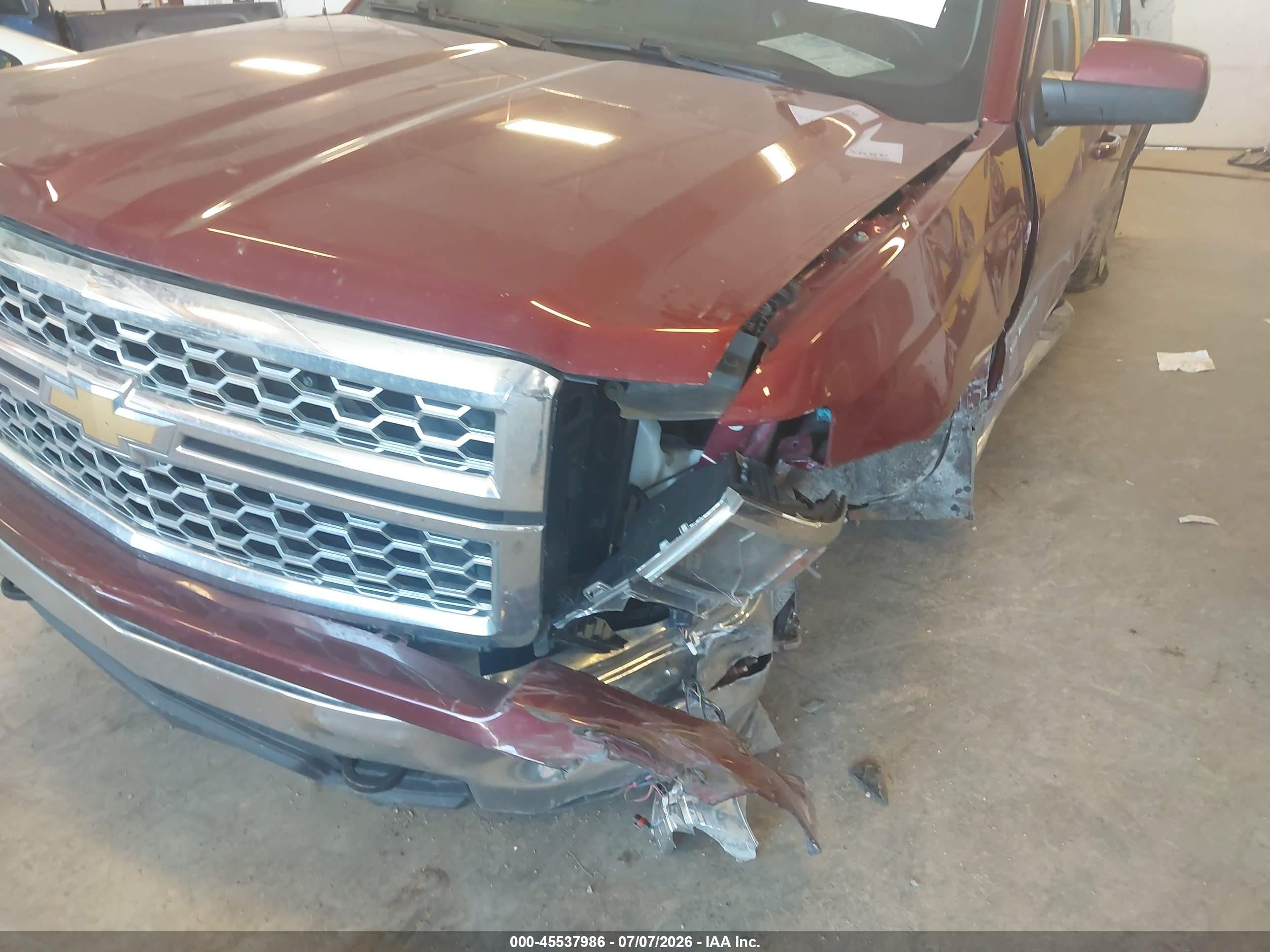 2015 Chevrolet Silverado 1500 Lt Red vin: 1GCVKREC3FZ193837