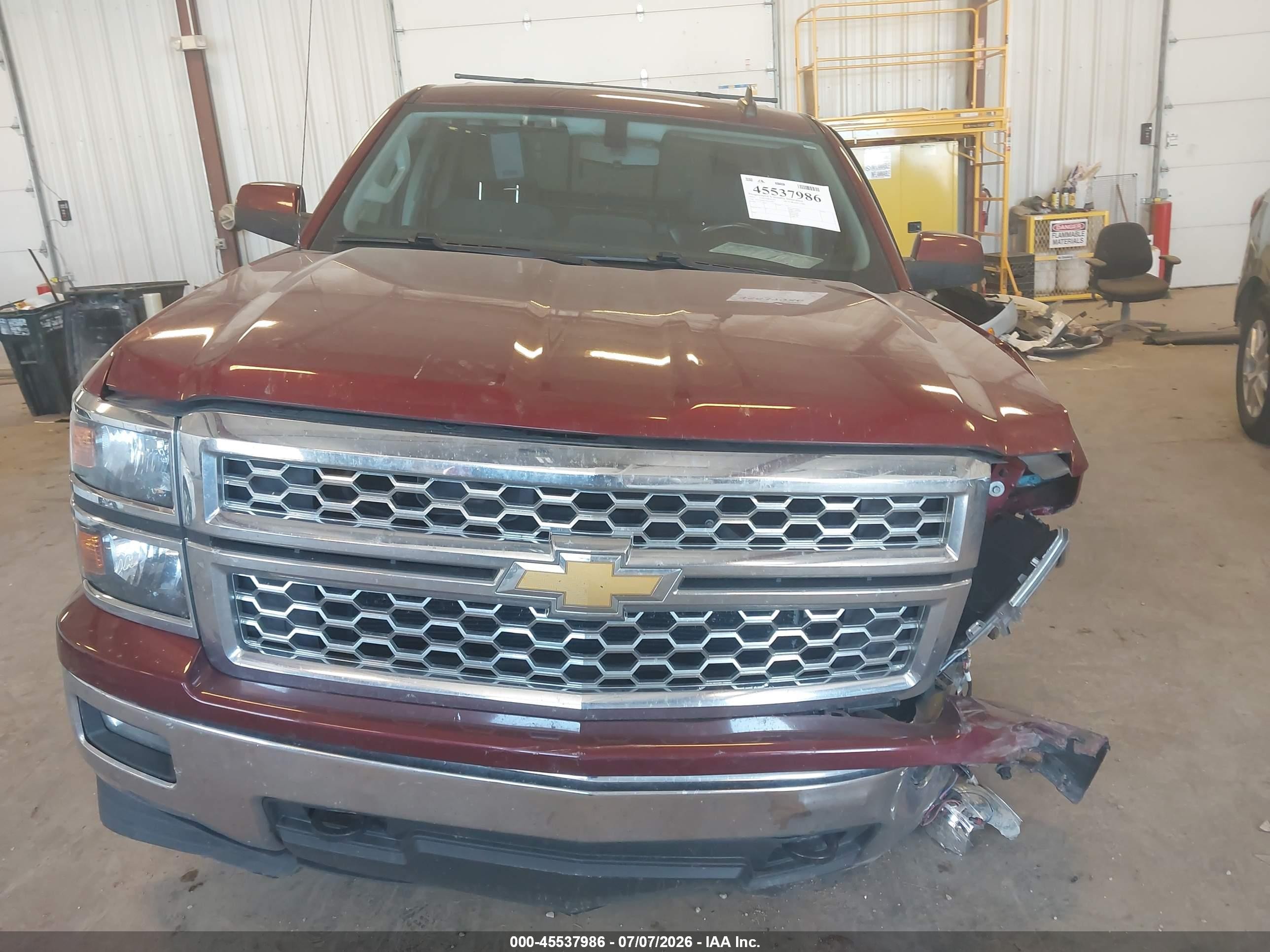 2015 Chevrolet Silverado 1500 Lt Red vin: 1GCVKREC3FZ193837