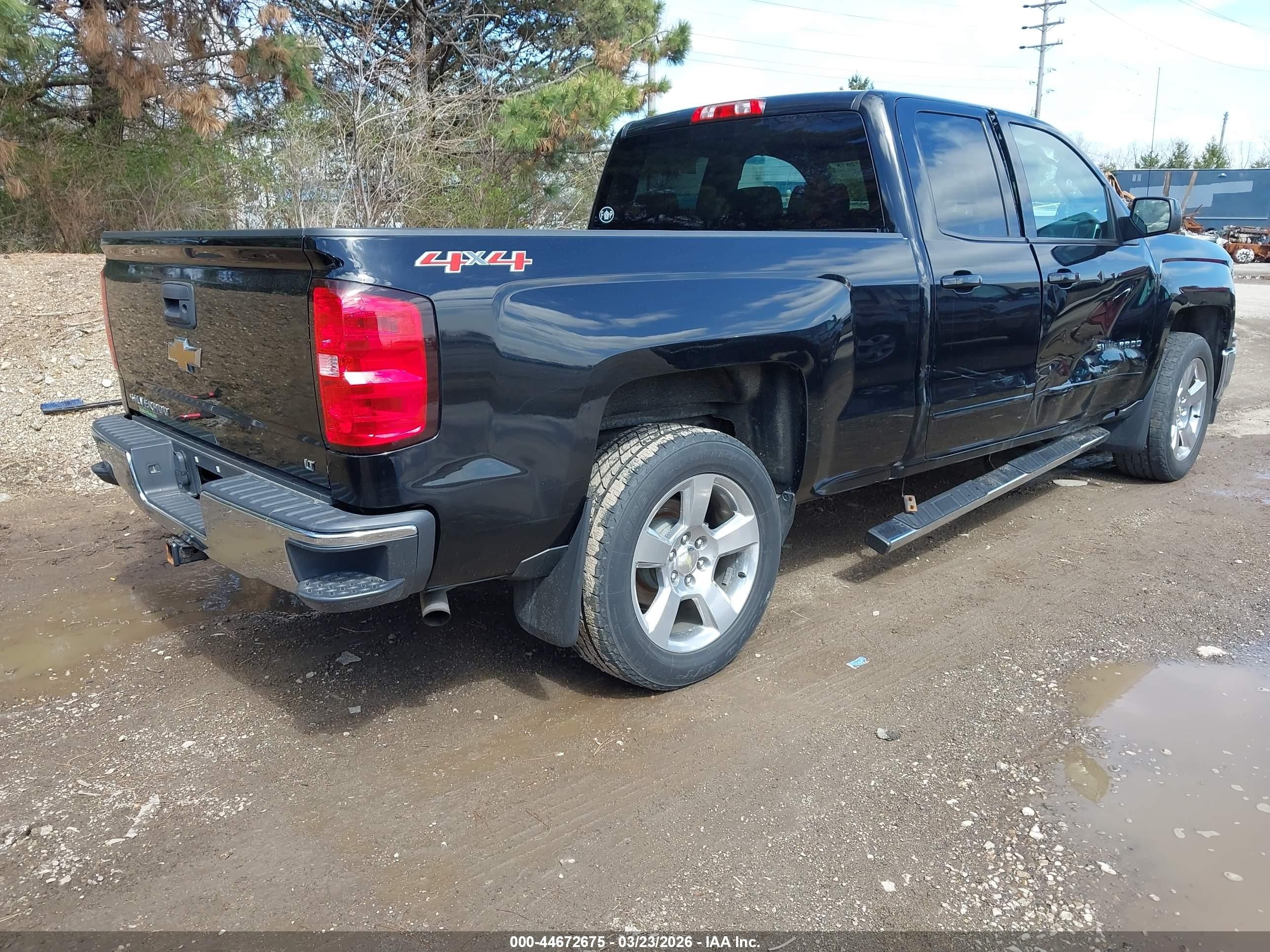 2015 Chevrolet Silverado 1500 1lt Black vin: 1GCVKREC3FZ253633