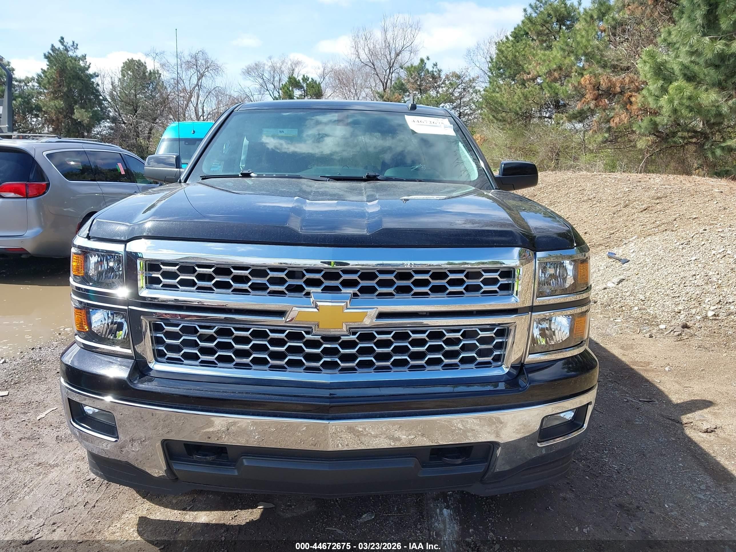 2015 Chevrolet Silverado 1500 1lt Black vin: 1GCVKREC3FZ253633
