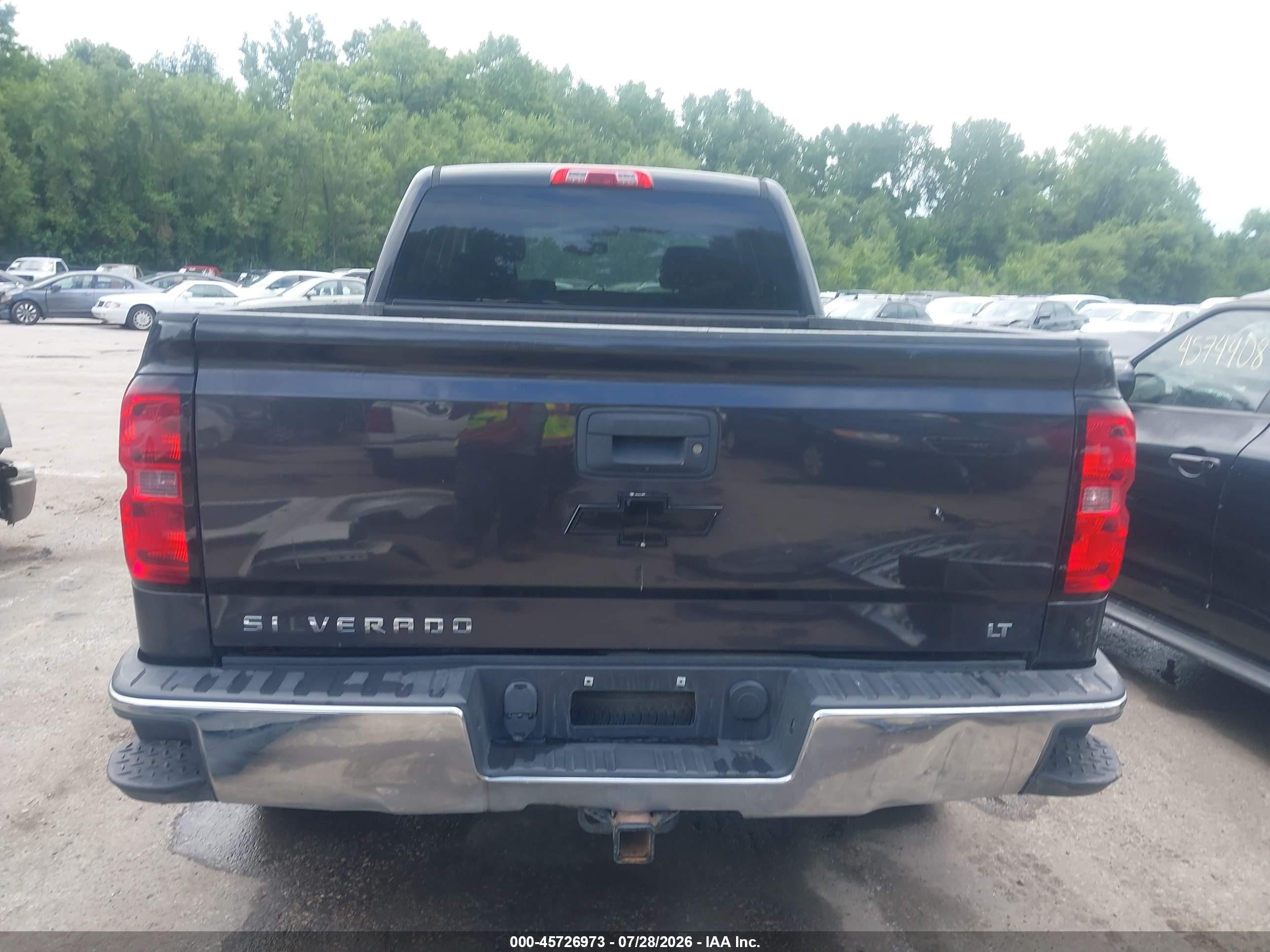2015 Chevrolet Silverado 1500 Lt Gray vin: 1GCVKREC3FZ366482