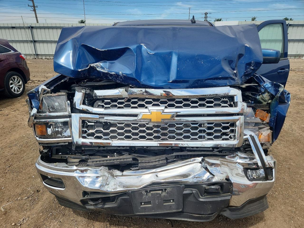 2015 Chevrolet Silverado K1500 Lt Blue vin: 1GCVKREC3FZ412246