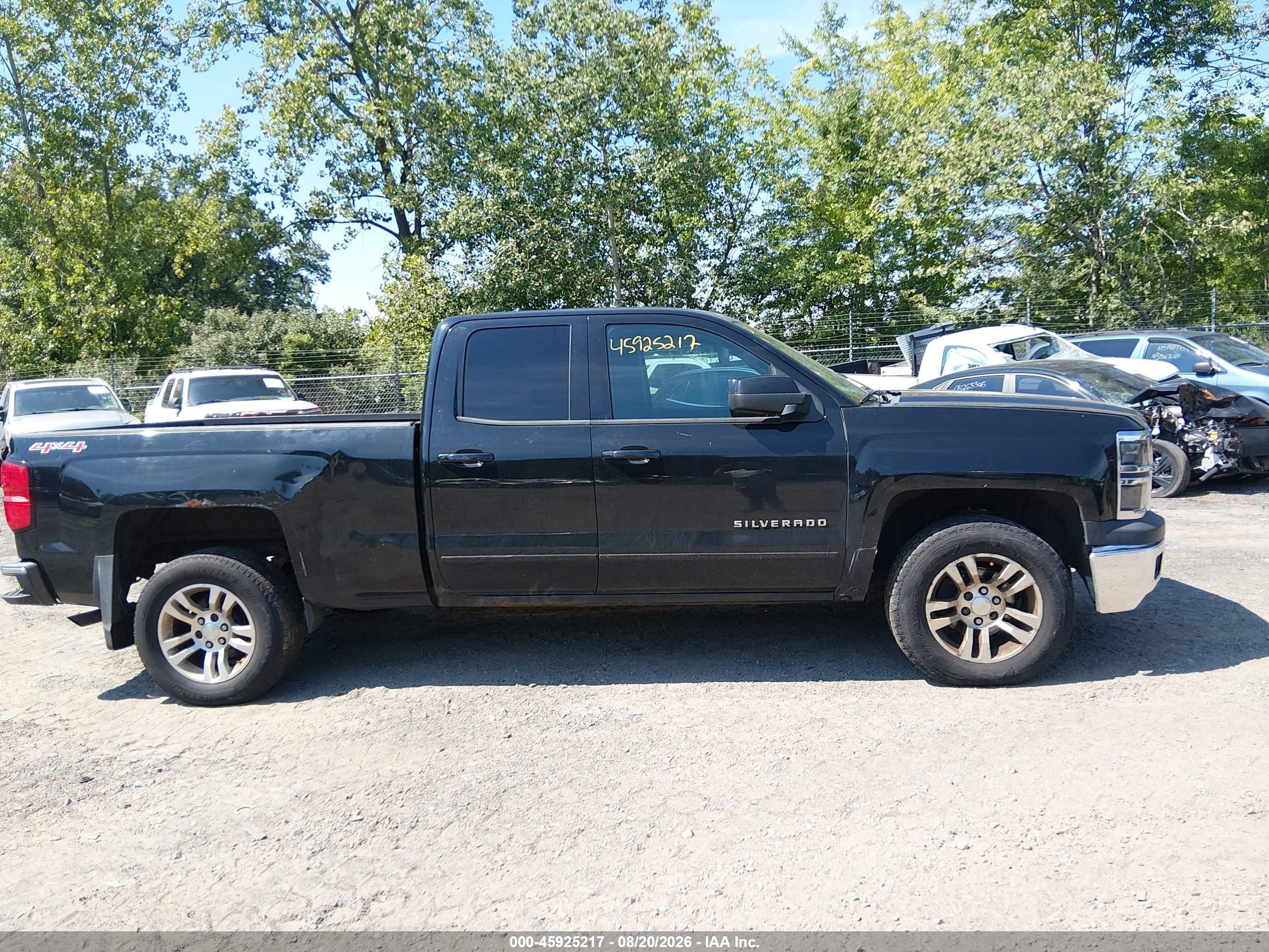 2015 Chevrolet Silverado 1500 Lt Black vin: 1GCVKREC3FZ423117