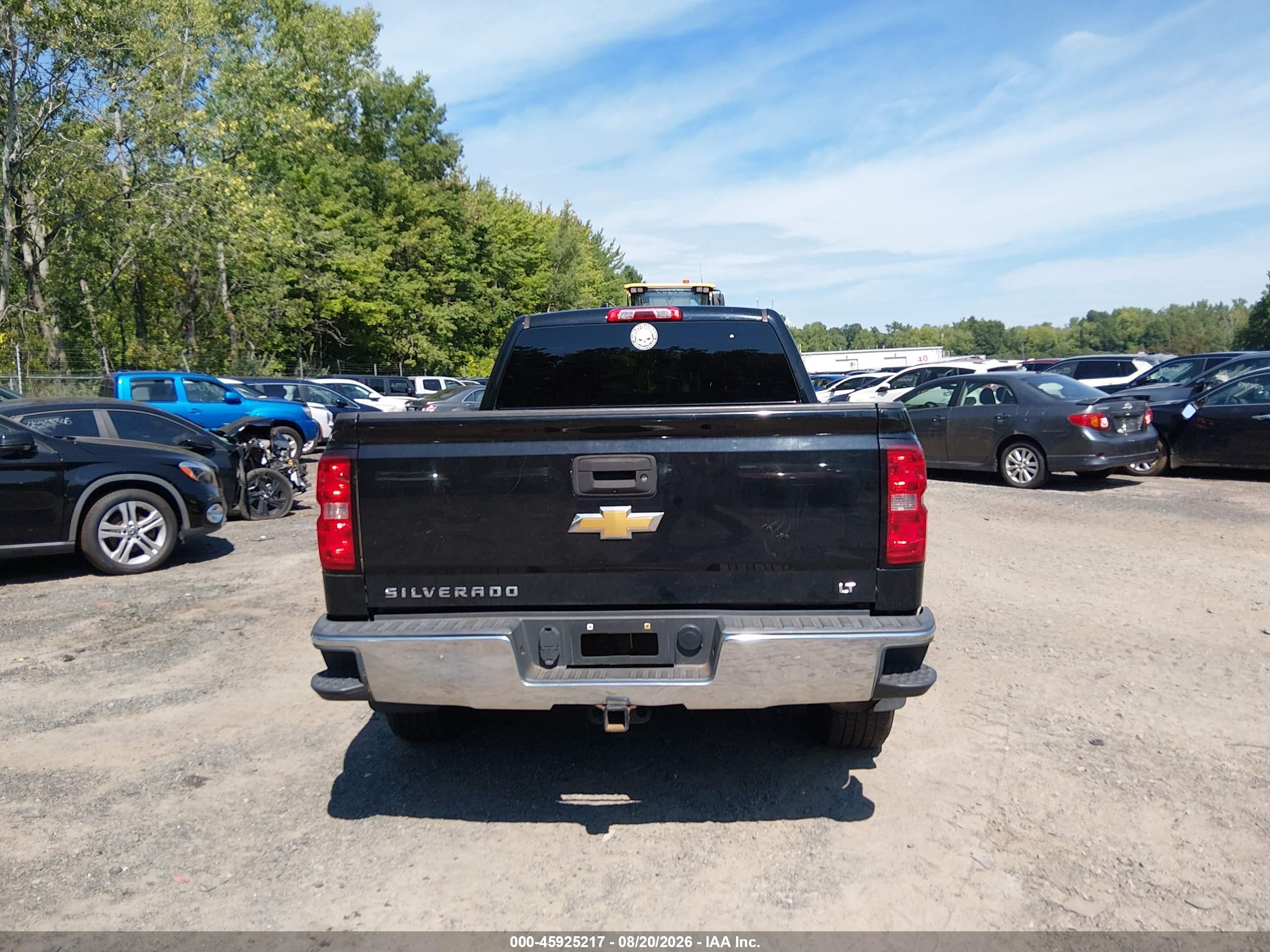 2015 Chevrolet Silverado 1500 Lt Black vin: 1GCVKREC3FZ423117