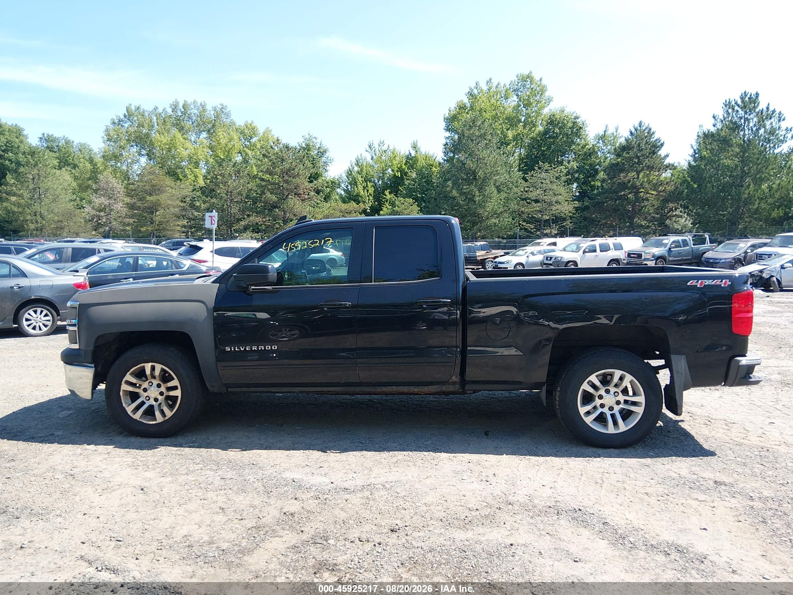 2015 Chevrolet Silverado 1500 Lt Black vin: 1GCVKREC3FZ423117