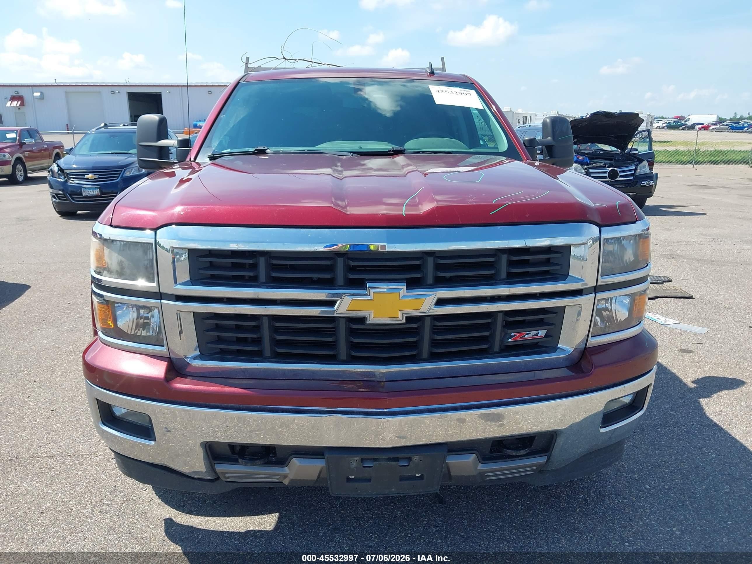 2014 Chevrolet Silverado 1500 Lt Red vin: 1GCVKREC4EZ267183