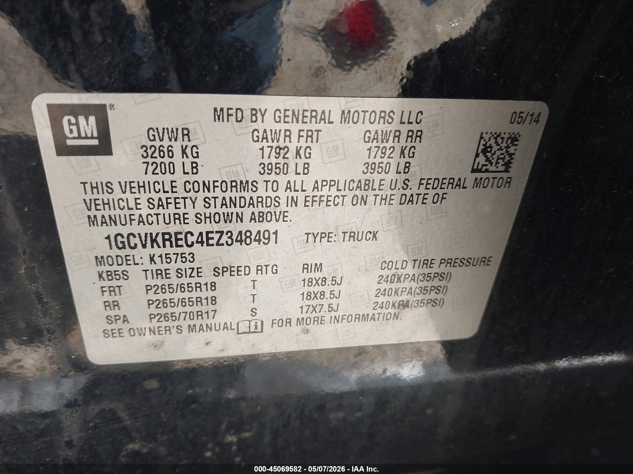 2014 Chevrolet Silverado 1500 2lt Black vin: 1GCVKREC4EZ348491