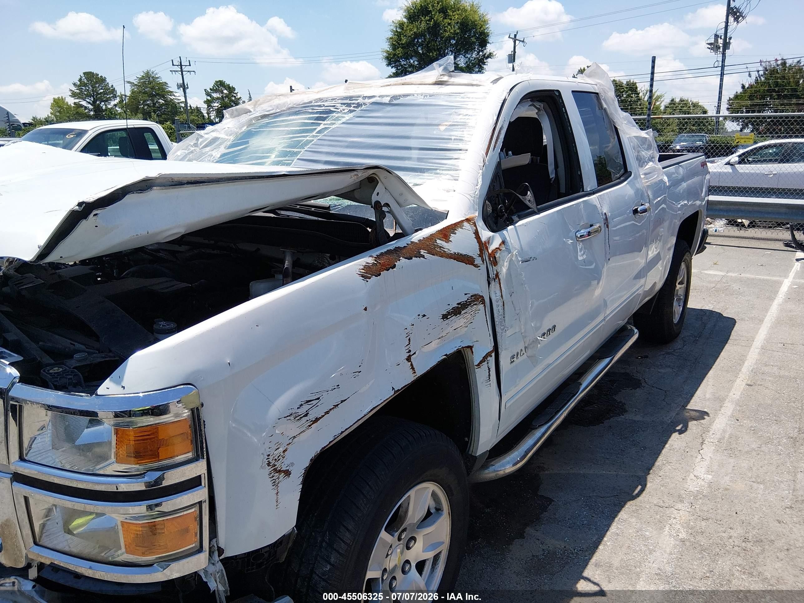2015 Chevrolet Silverado 1500 1lt Белый vin: 1GCVKREC4FZ164511