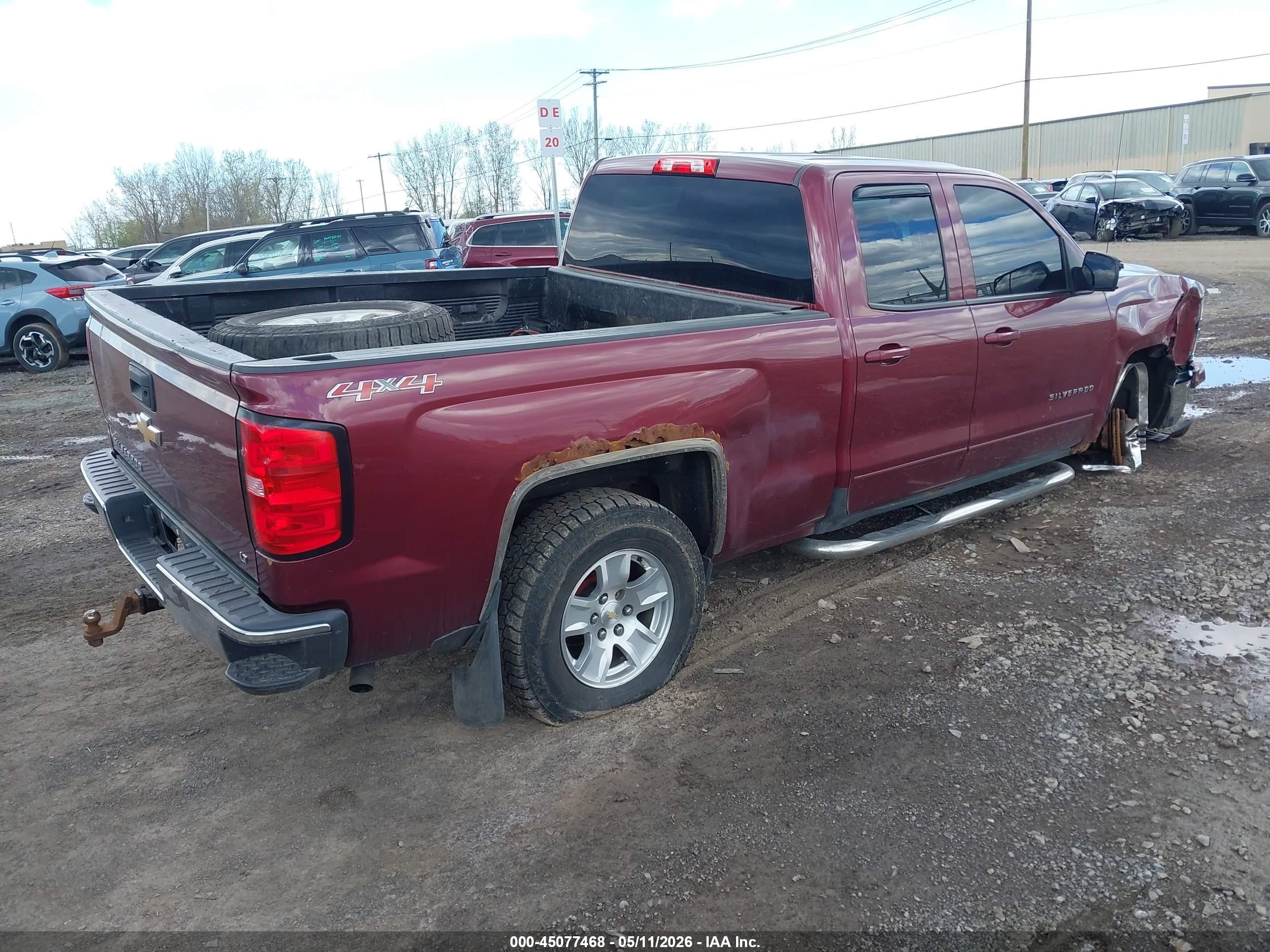2015 Chevrolet Silverado 1500 1lt Бордовый vin: 1GCVKREC4FZ324631