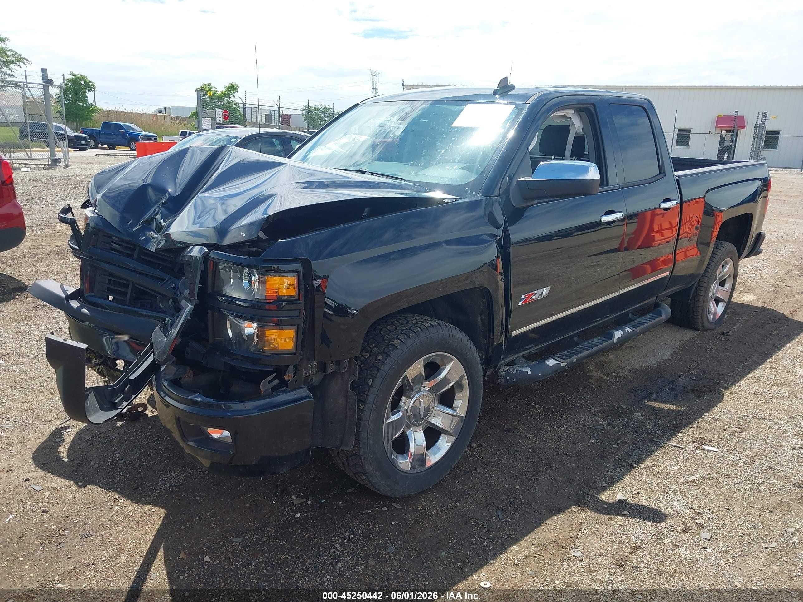 2015 Chevrolet Silverado 1500 2lt Black vin: 1GCVKREC4FZ345690