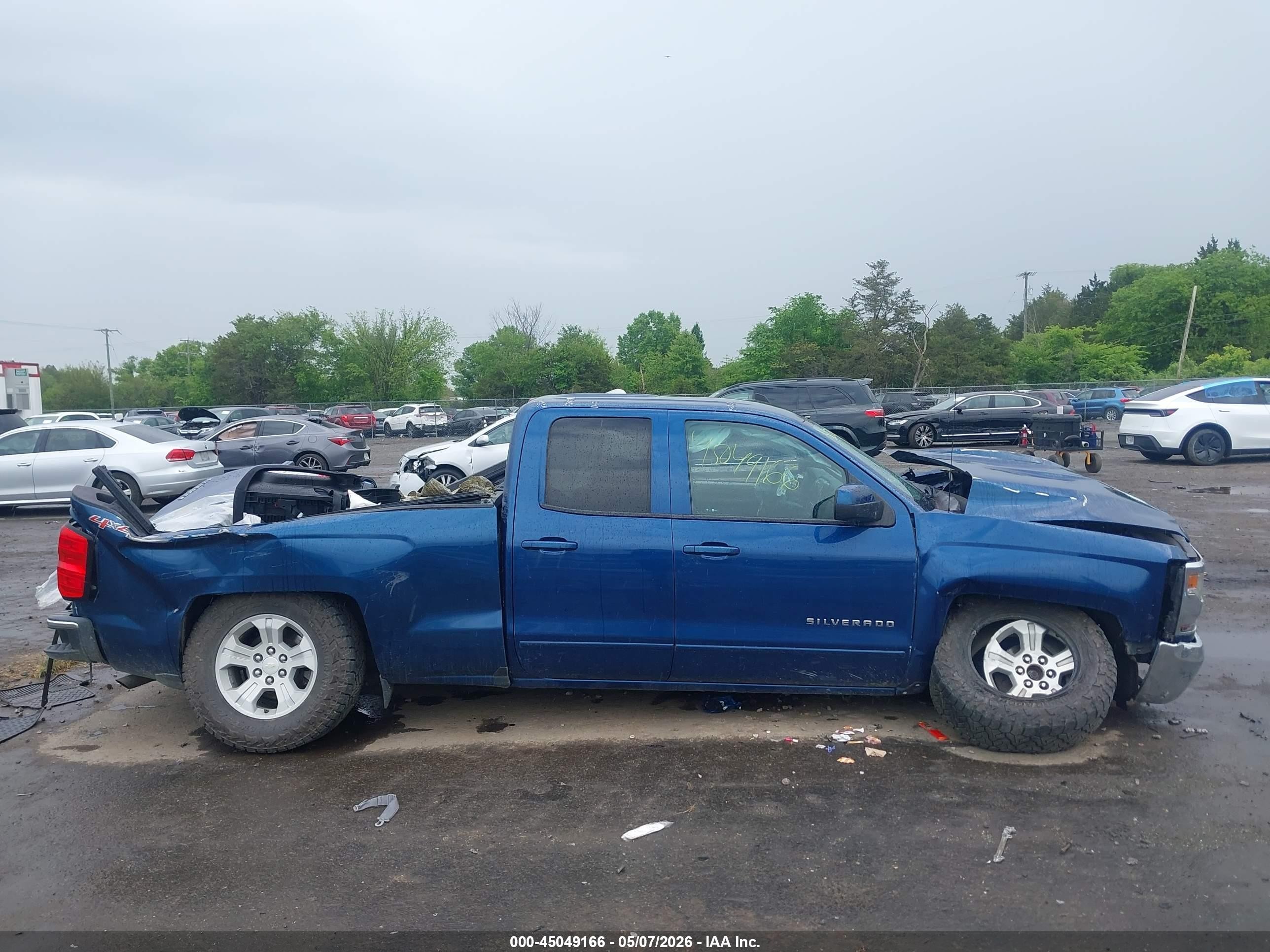 2017 Chevrolet Silverado 1500 1lt Синий vin: 1GCVKREC4HZ136498