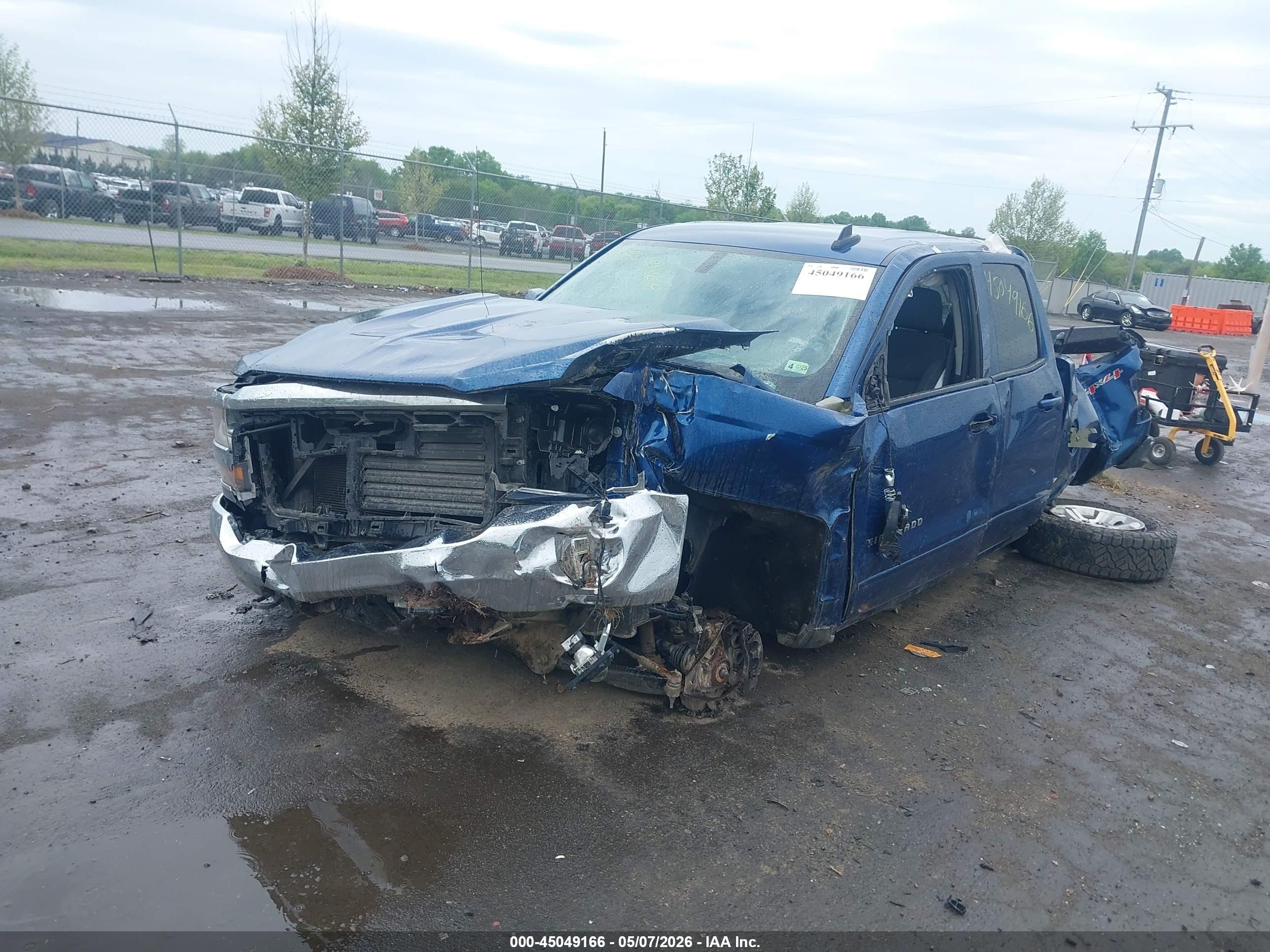 2017 Chevrolet Silverado 1500 1lt Синий vin: 1GCVKREC4HZ136498