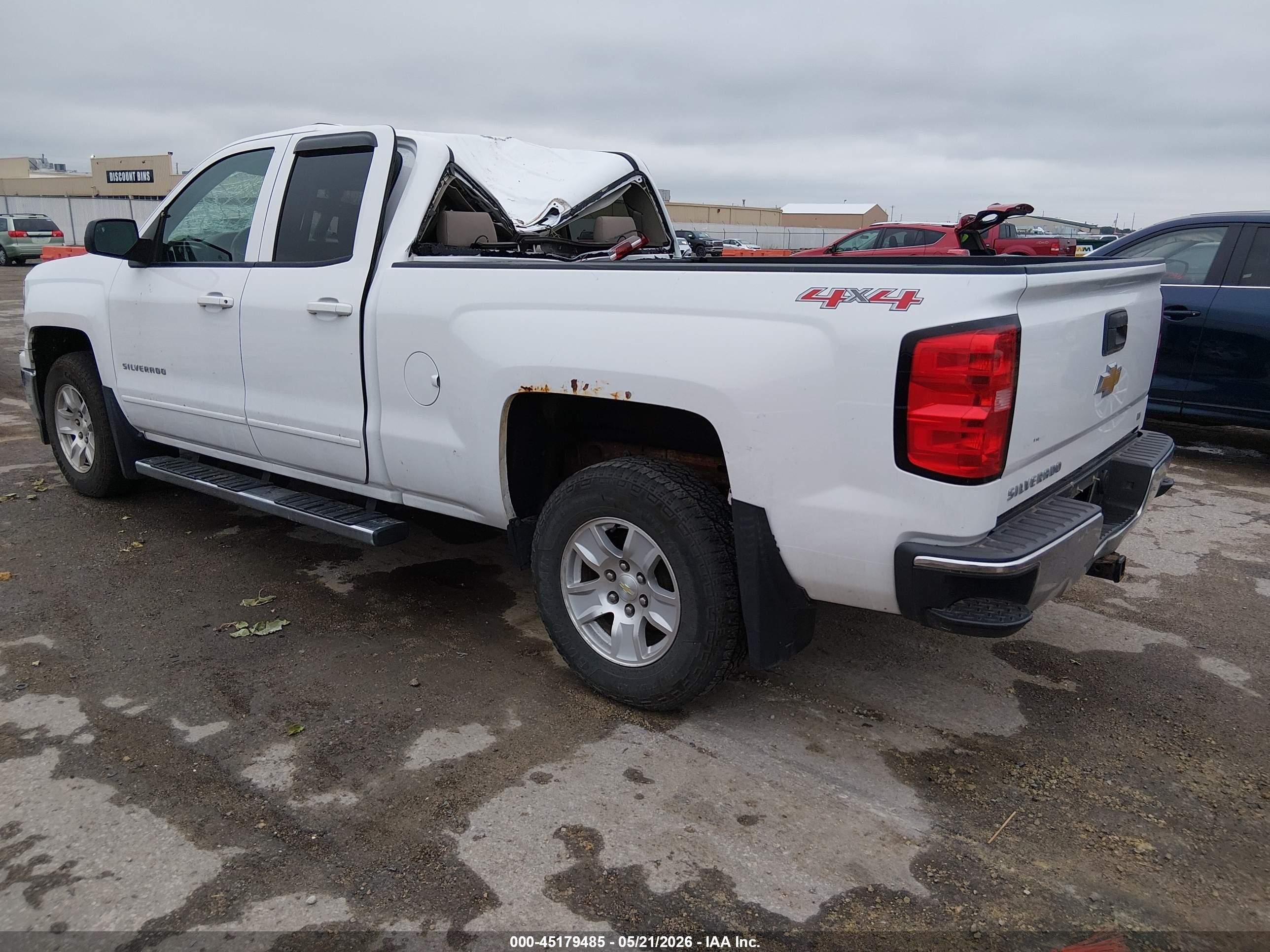 2015 Chevrolet Silverado 1500 1lt White vin: 1GCVKREC5FZ287654