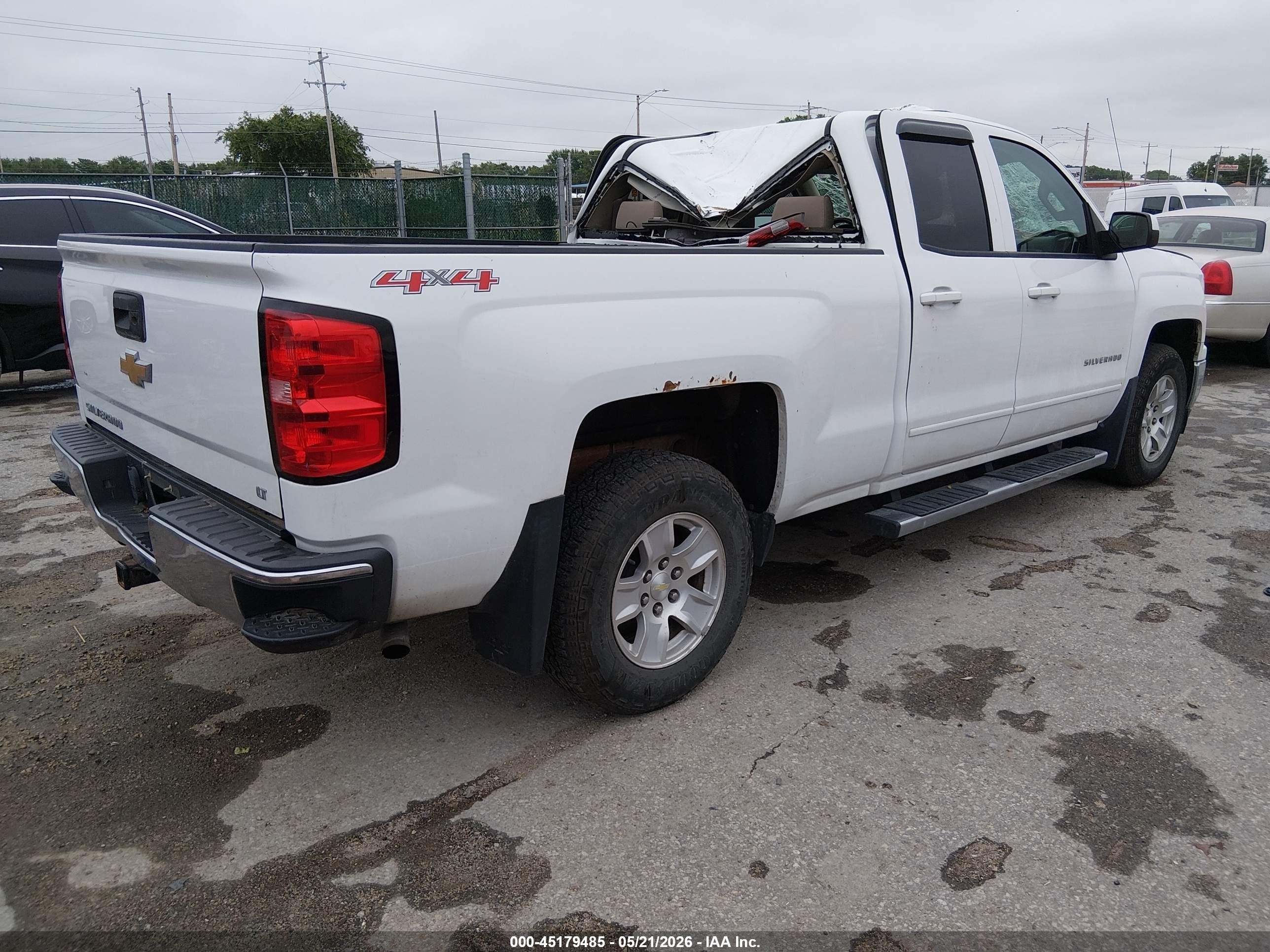 2015 Chevrolet Silverado 1500 1lt White vin: 1GCVKREC5FZ287654