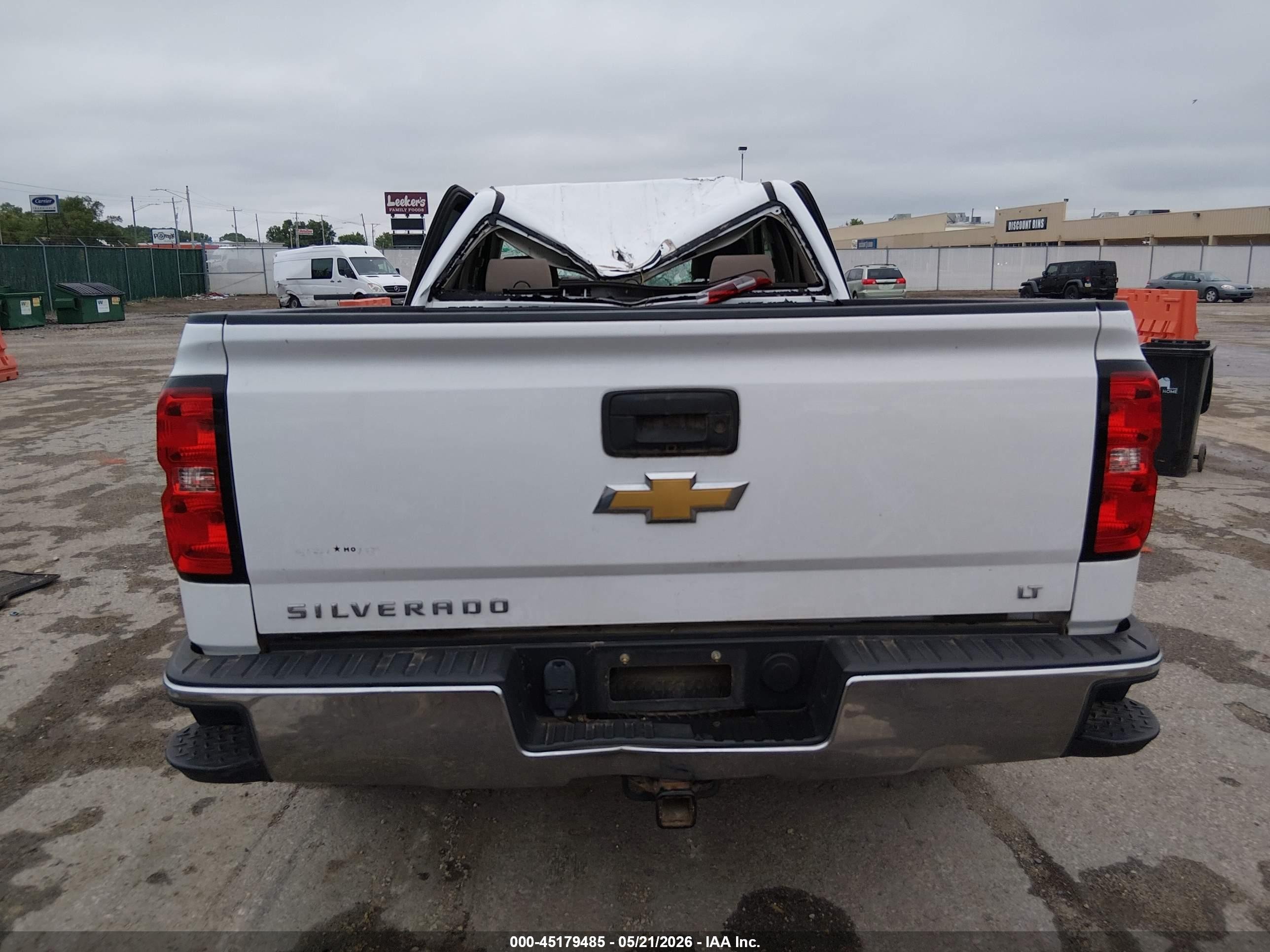 2015 Chevrolet Silverado 1500 1lt White vin: 1GCVKREC5FZ287654