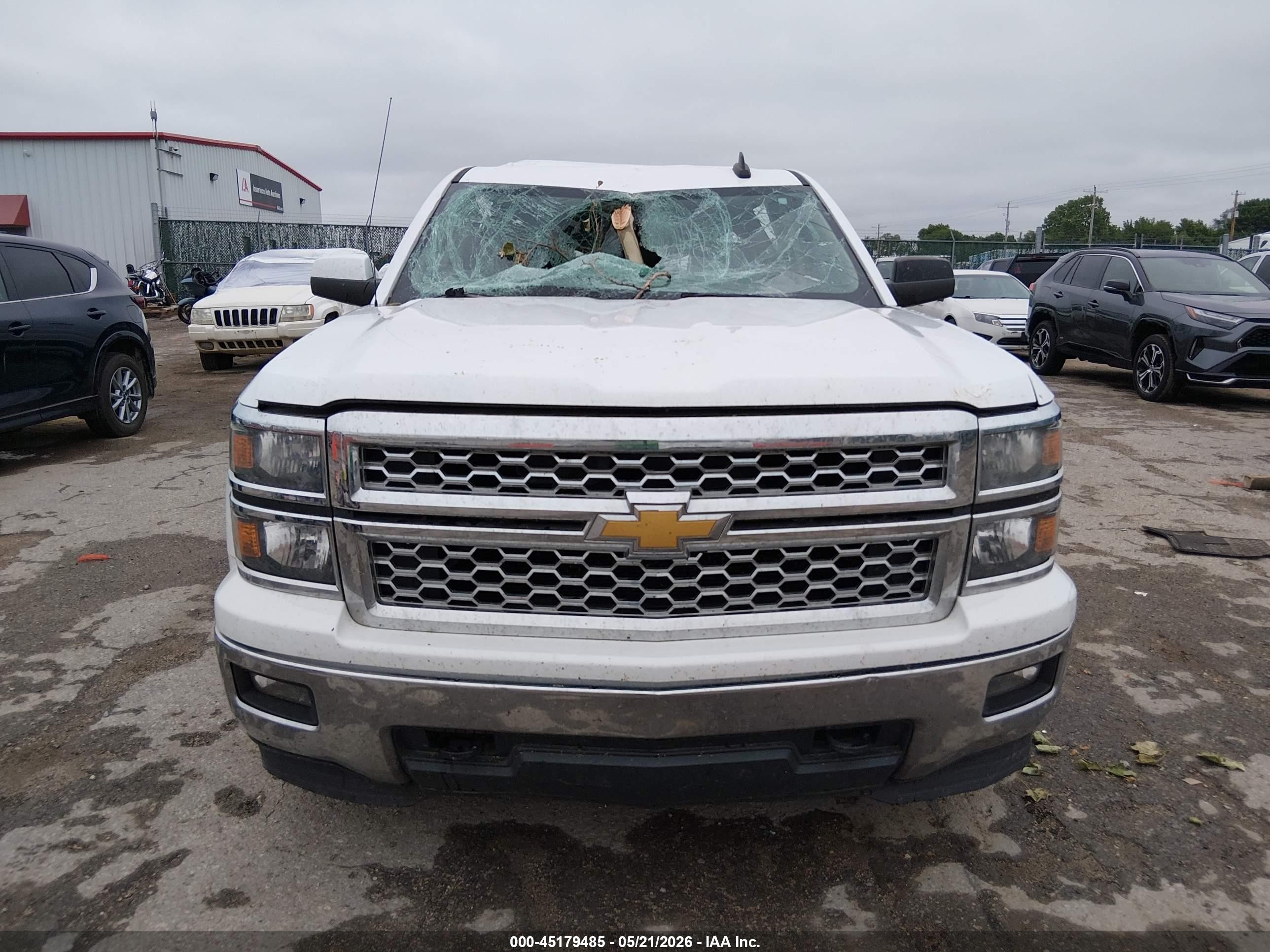 2015 Chevrolet Silverado 1500 1lt White vin: 1GCVKREC5FZ287654