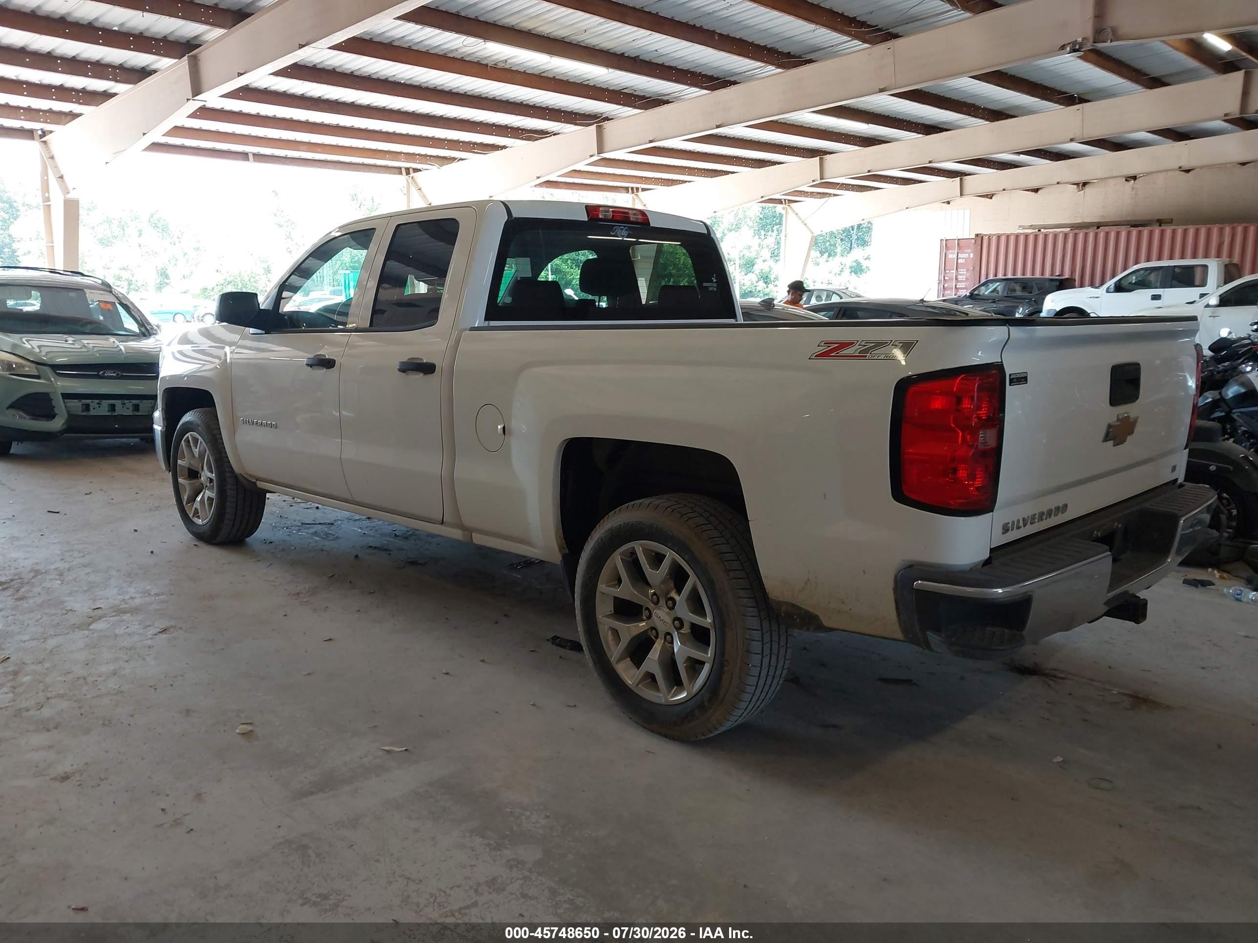 2014 Chevrolet Silverado 1500 Lt White vin: 1GCVKREC6EZ337119
