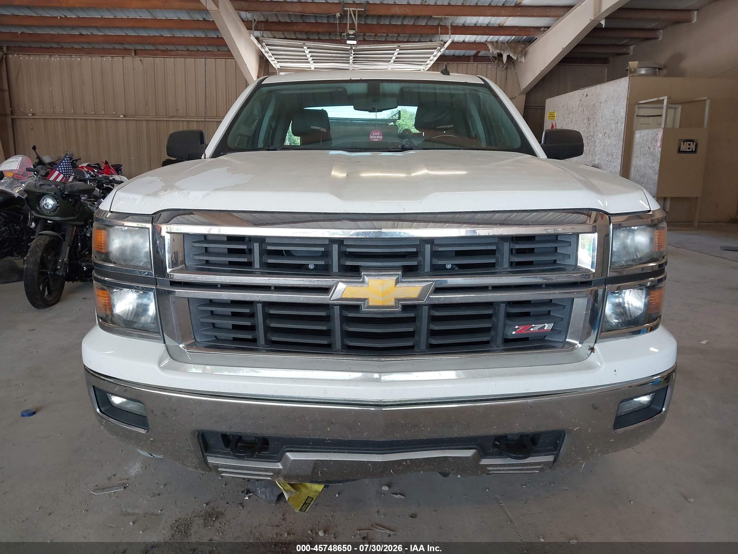 2014 Chevrolet Silverado 1500 Lt White vin: 1GCVKREC6EZ337119