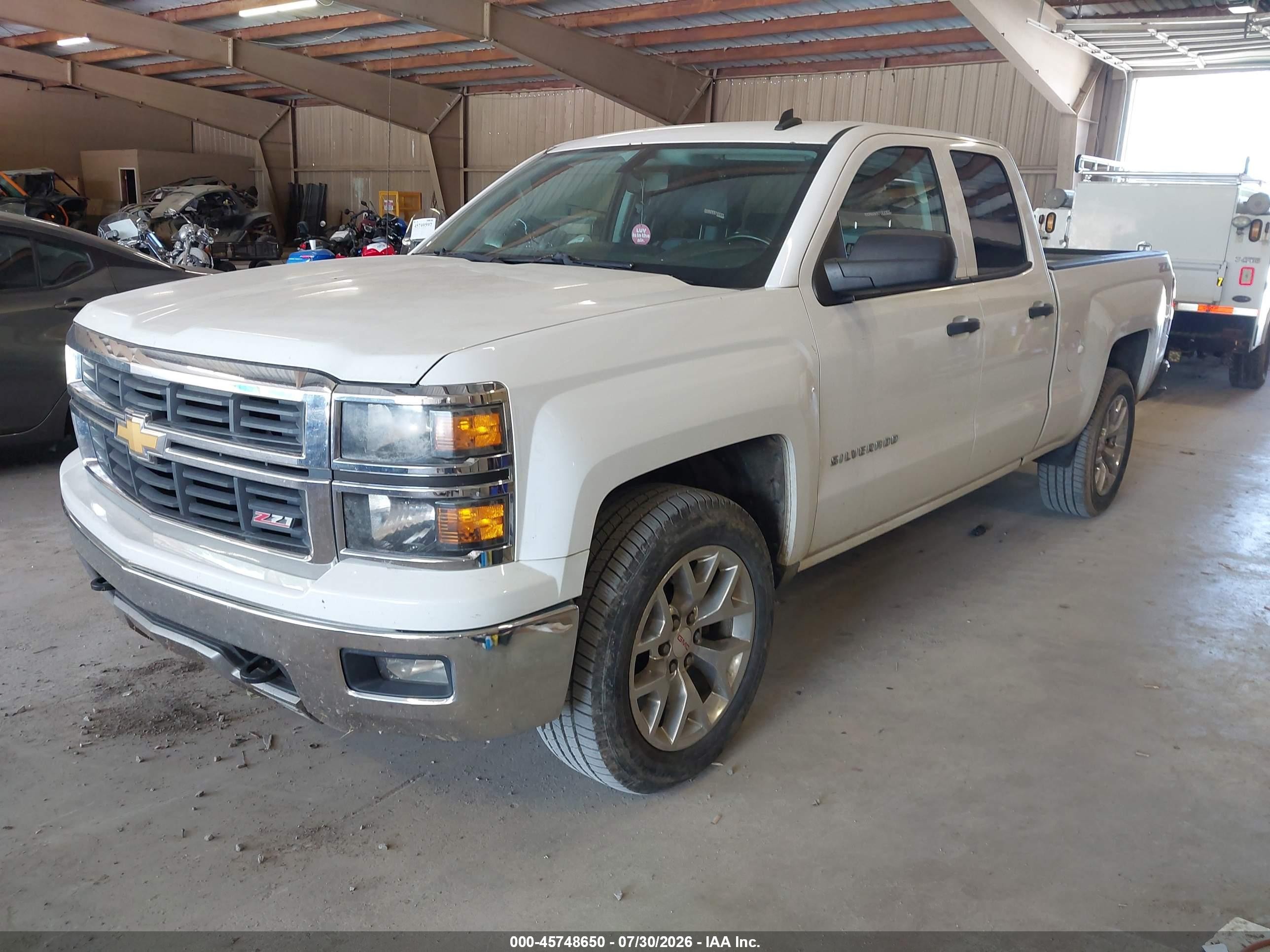 2014 Chevrolet Silverado 1500 Lt White vin: 1GCVKREC6EZ337119