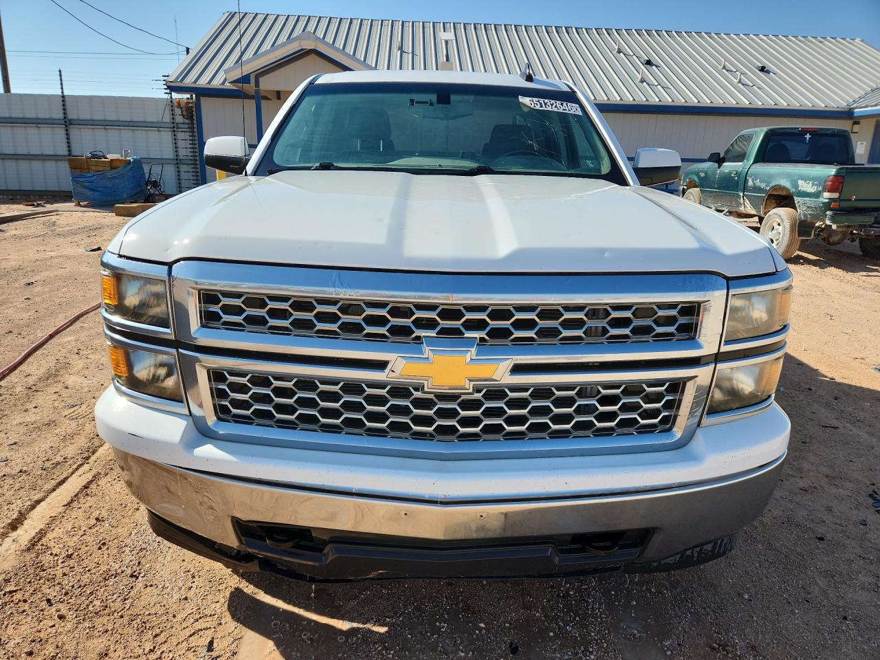 2015 Chevrolet Silverado K1500 Lt White vin: 1GCVKREC6FZ297903 Damage: Front Metal Bumper Chrome, Dent(S) W/No Paint Dmg, 1 To 2 Inches
