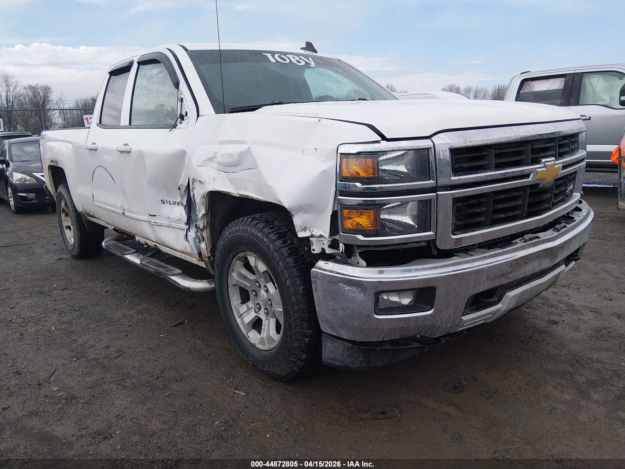 2015 Chevrolet Silverado 1500 2lt White vin: 1GCVKREC6FZ414850