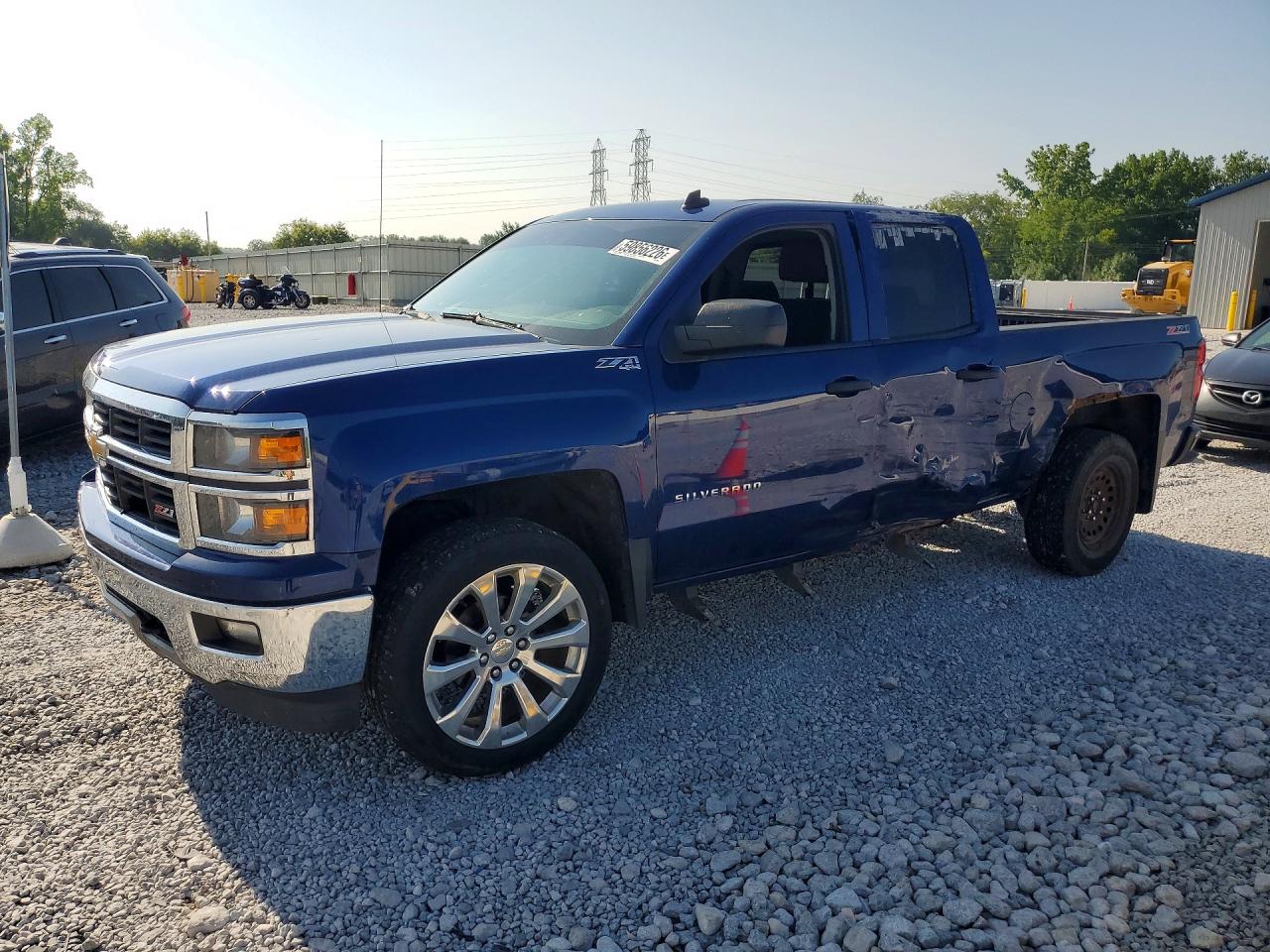 2014 Chevrolet Silverado K1500 Lt Blue vin: 1GCVKREC7EZ162119