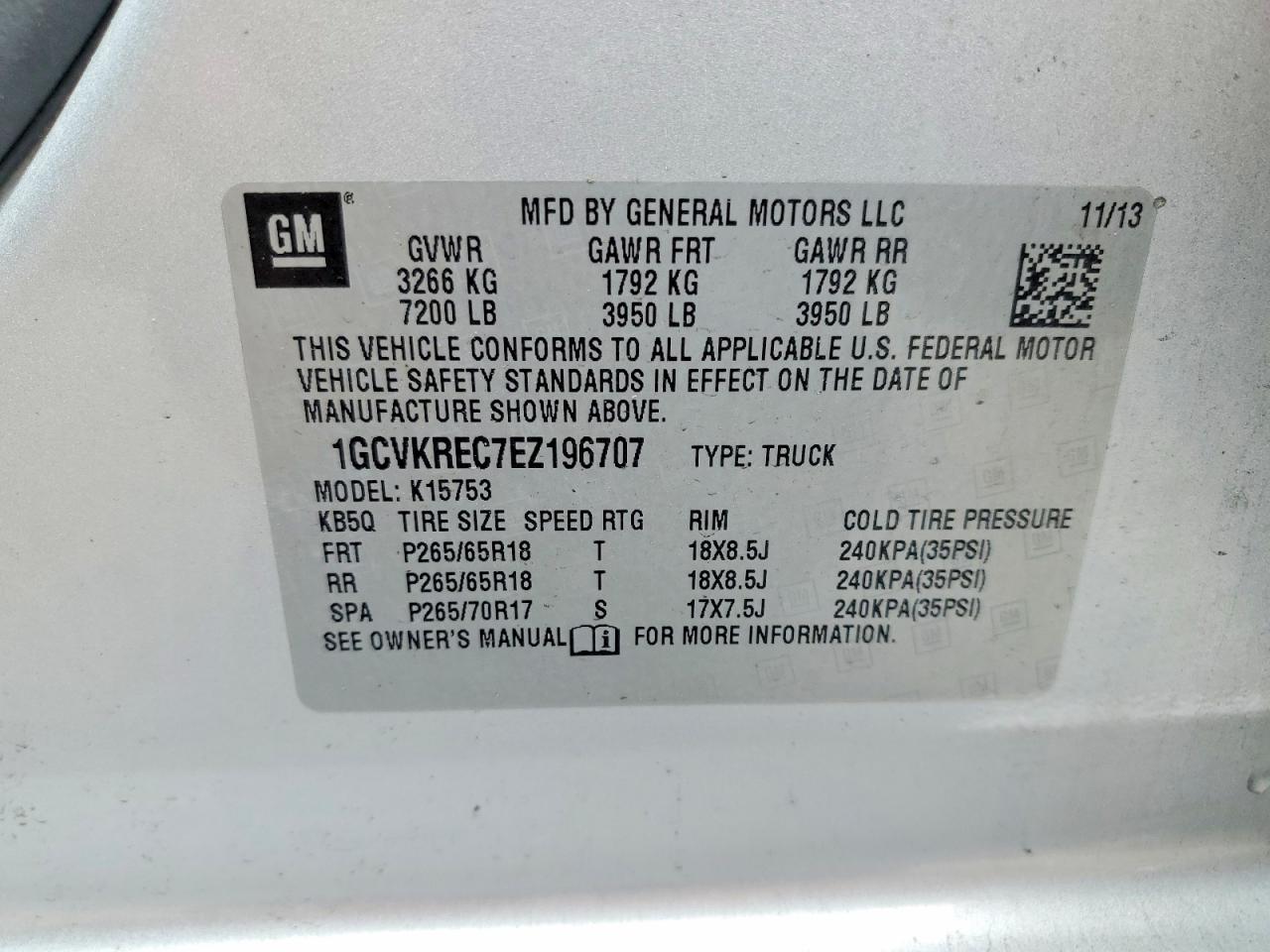 2014 Chevrolet Silverado K1500 Lt Silver vin: 1GCVKREC7EZ196707