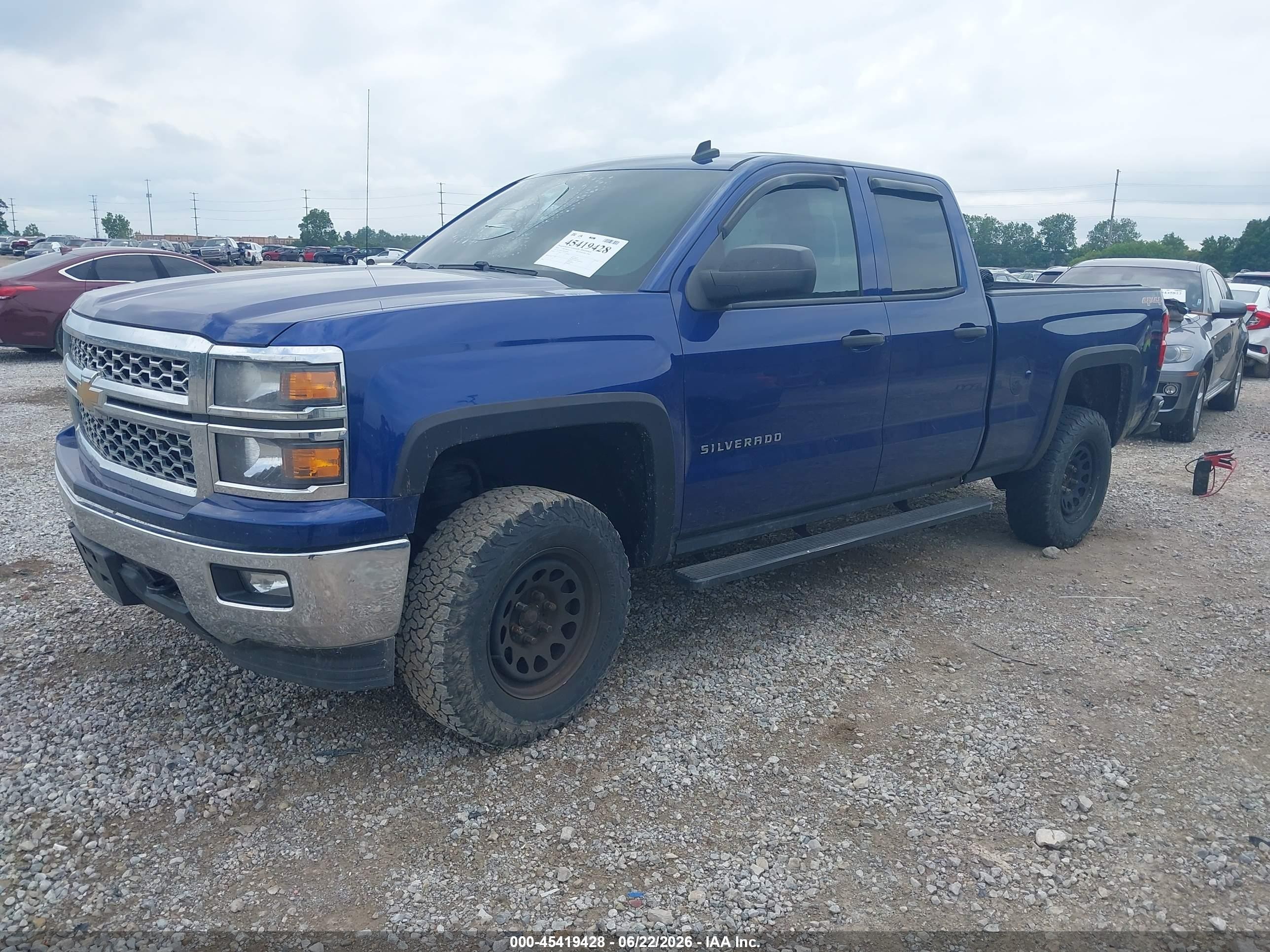 2014 Chevrolet Silverado 1500 Lt Blue vin: 1GCVKREC7EZ314285