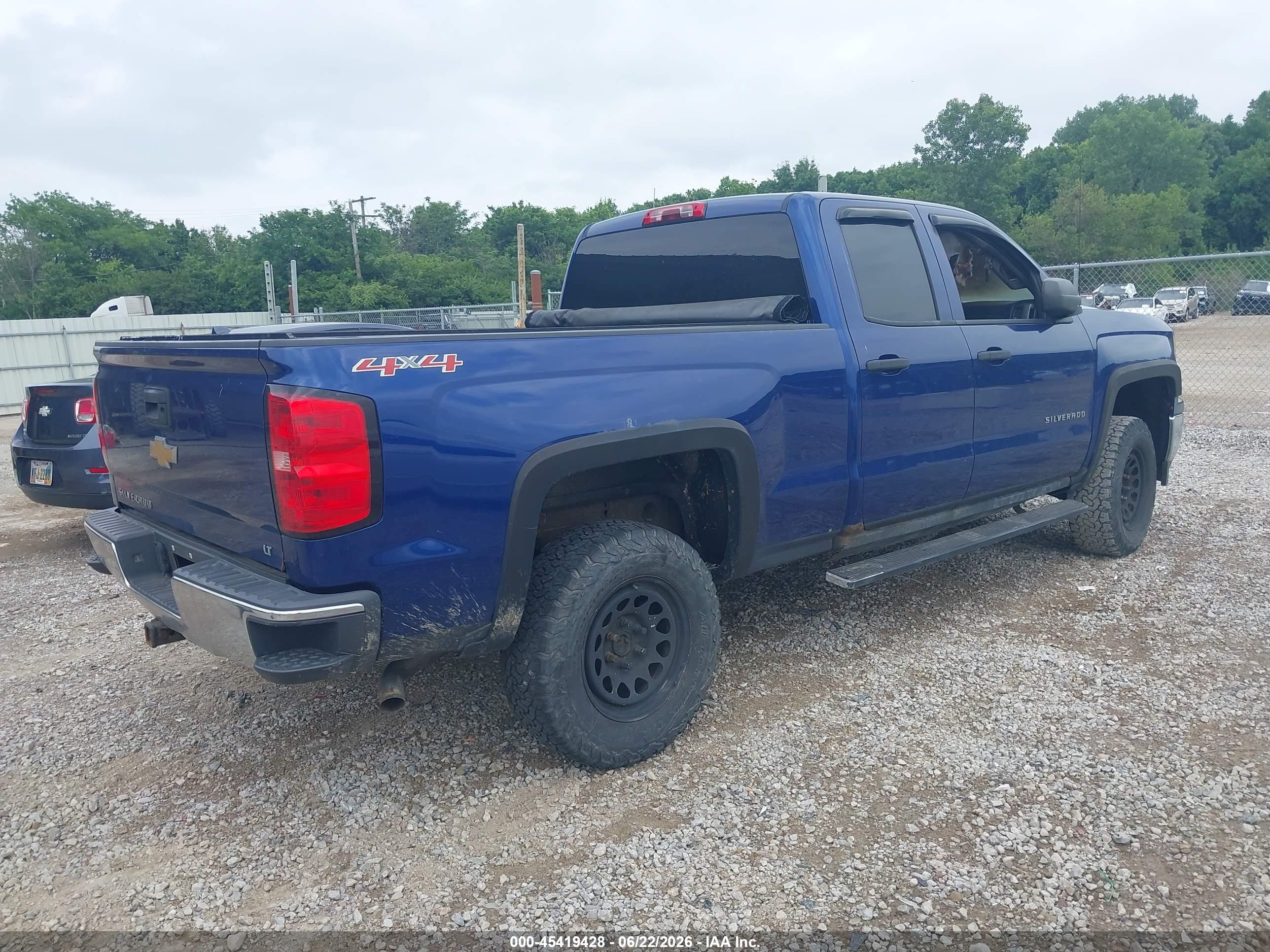 2014 Chevrolet Silverado 1500 Lt Blue vin: 1GCVKREC7EZ314285