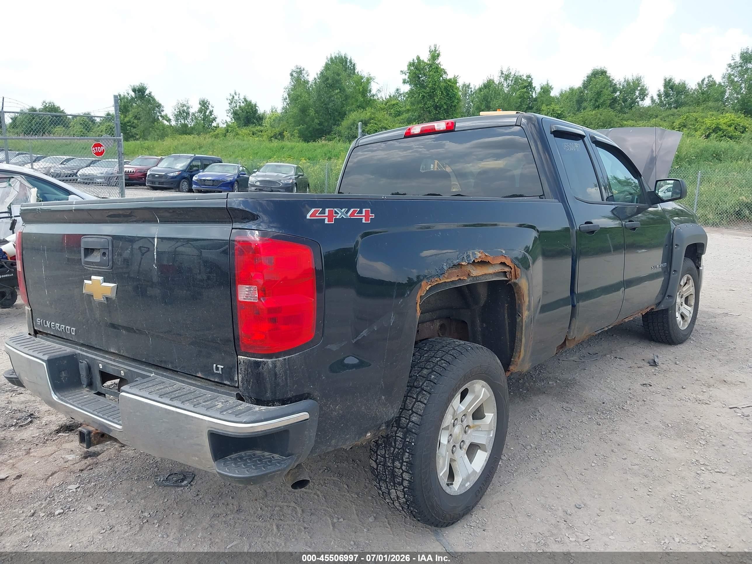 2014 Chevrolet Silverado 1500 Lt Black vin: 1GCVKREC7EZ395322