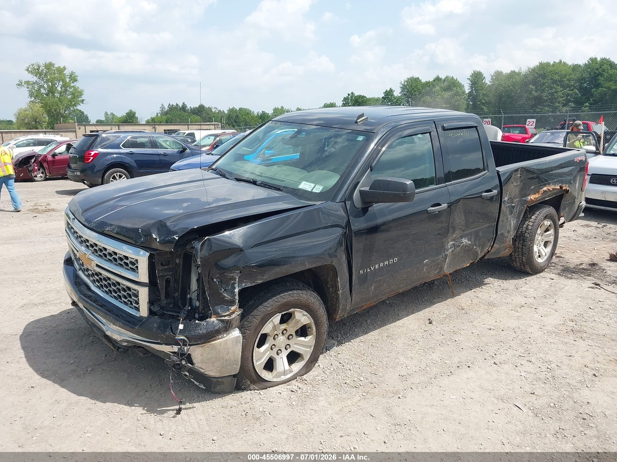 2014 Chevrolet Silverado 1500 Lt Black vin: 1GCVKREC7EZ395322