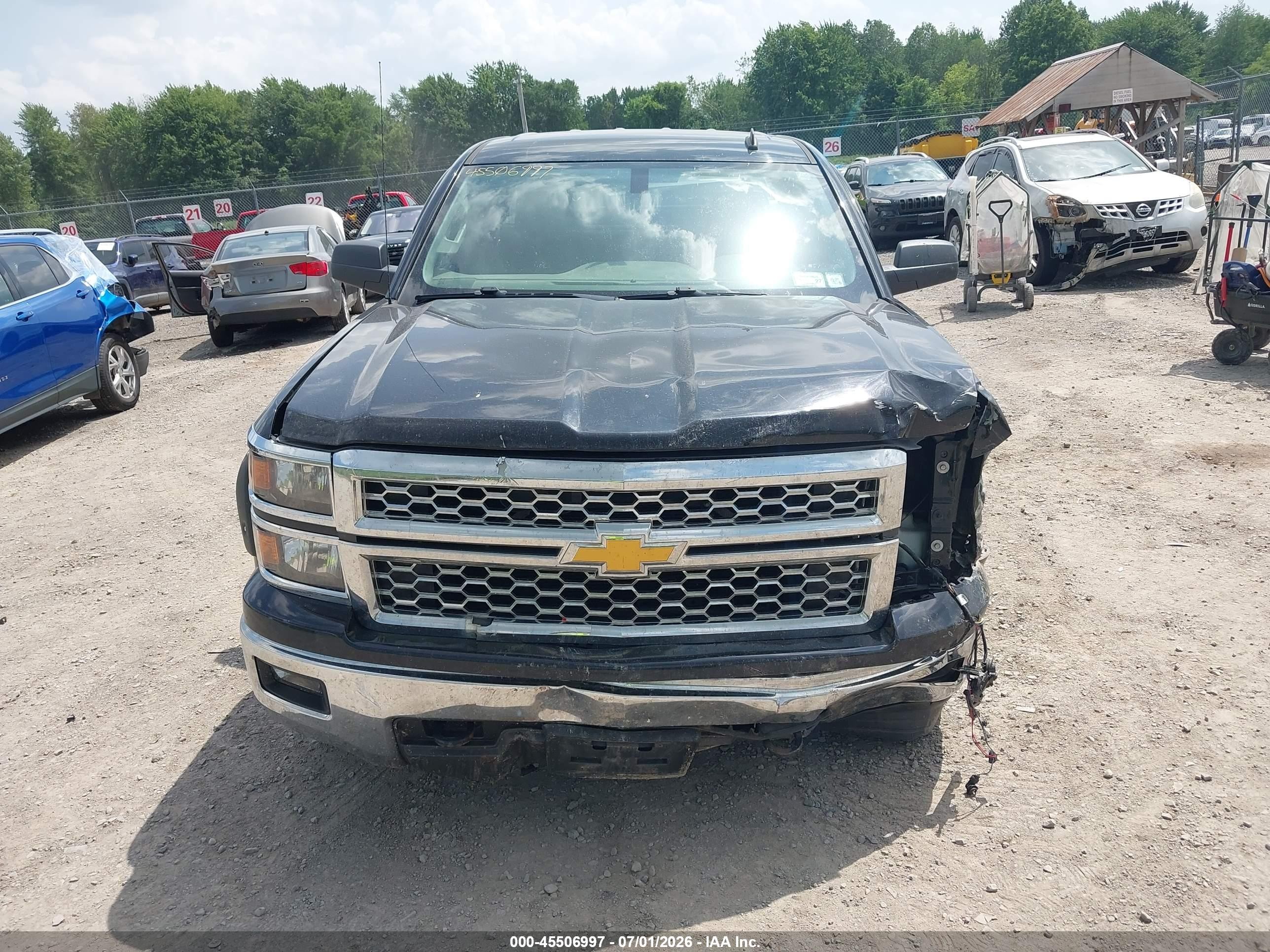2014 Chevrolet Silverado 1500 Lt Black vin: 1GCVKREC7EZ395322