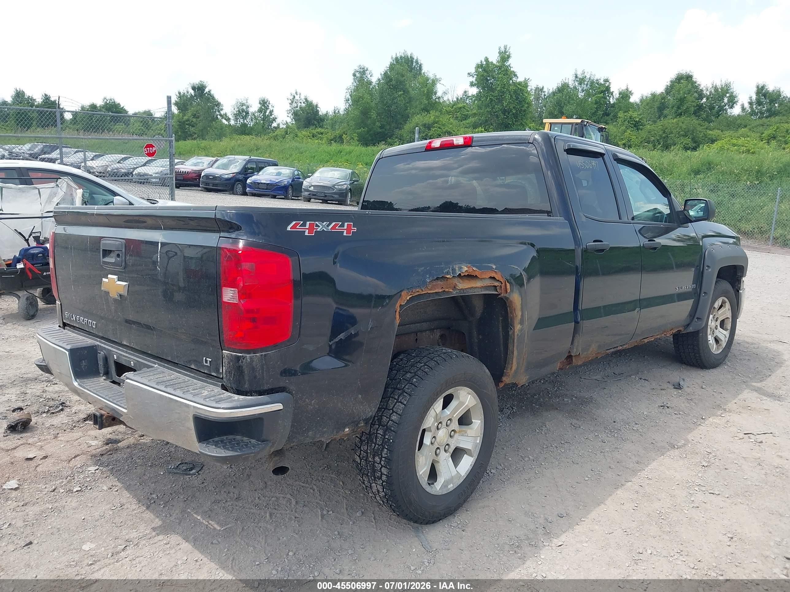 2014 Chevrolet Silverado 1500 Lt Black vin: 1GCVKREC7EZ395322
