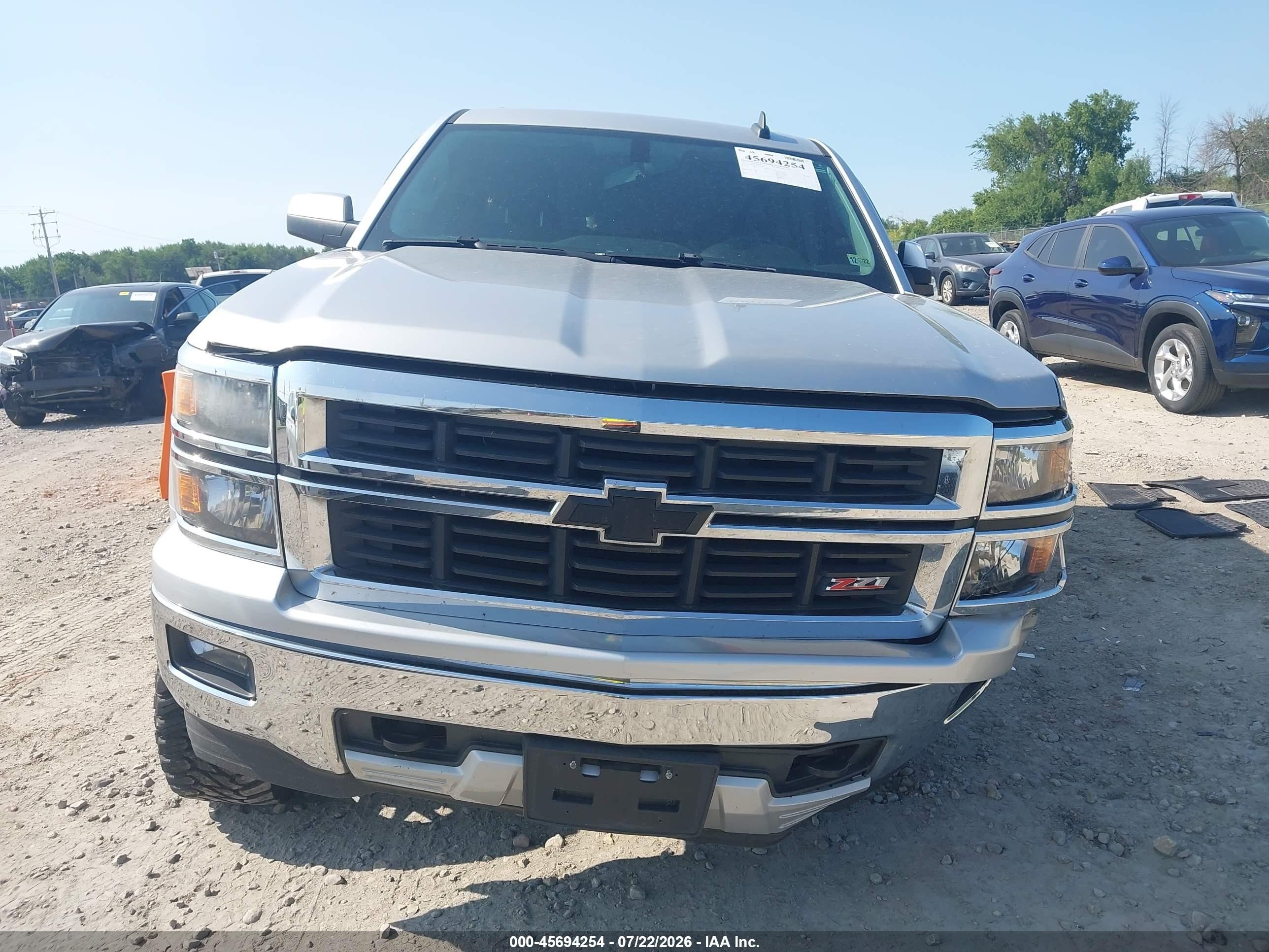 2015 Chevrolet Silverado 1500 Lt Silver vin: 1GCVKREC7FZ195834