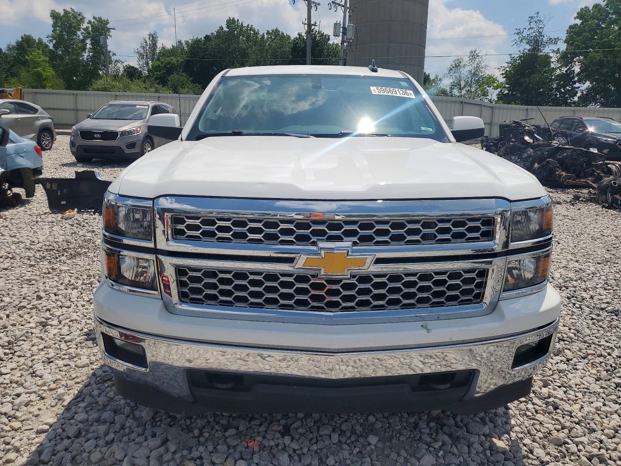 2015 Chevrolet Silverado K1500 Lt White vin: 1GCVKREC7FZ240416
