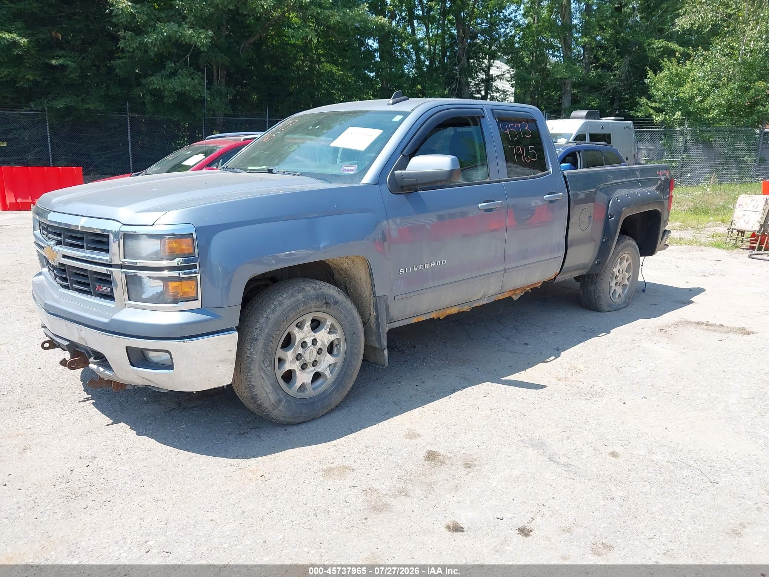 2015 Chevrolet Silverado 1500 Lt Blue vin: 1GCVKREC7FZ279863