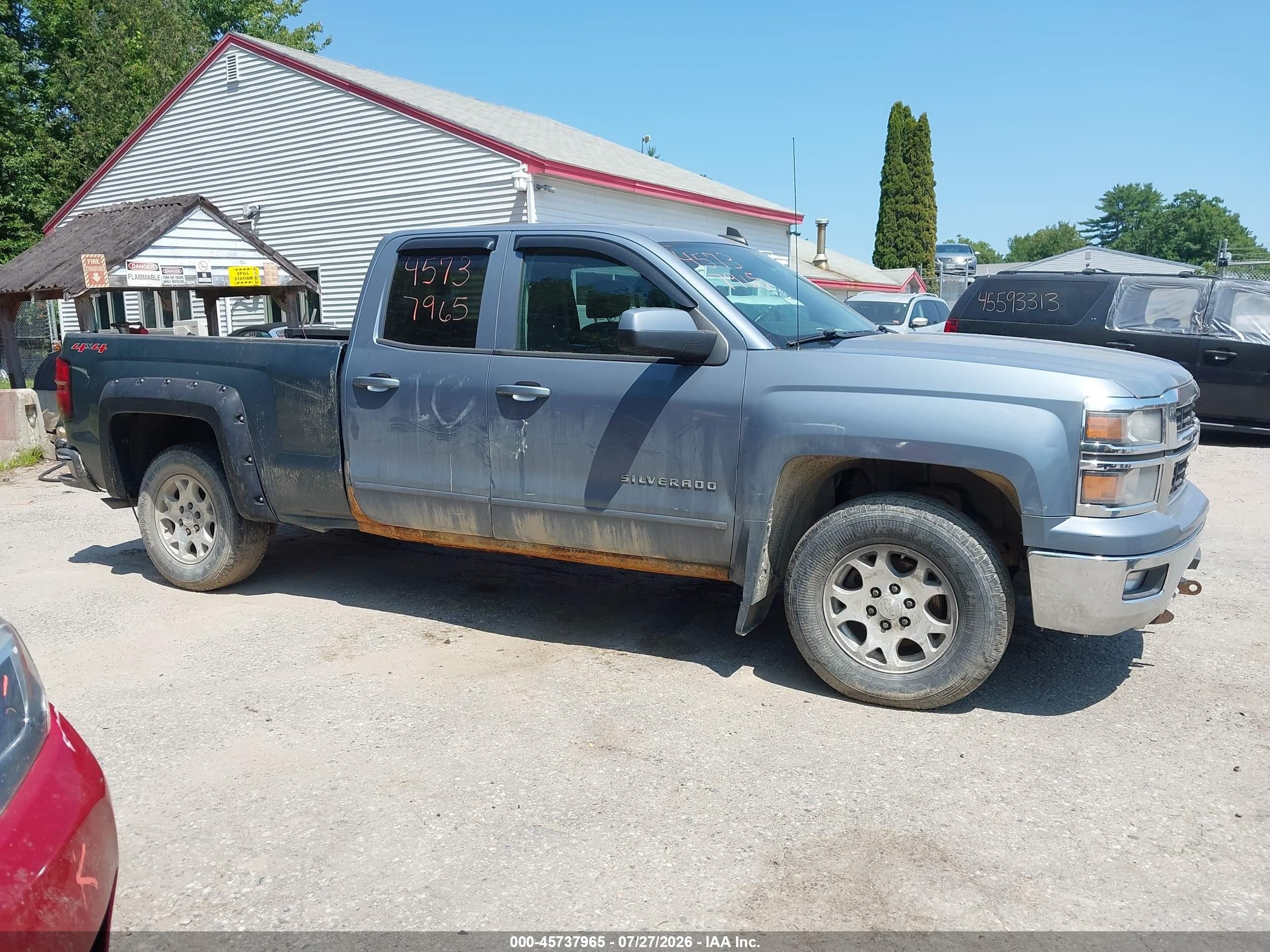 2015 Chevrolet Silverado 1500 Lt Blue vin: 1GCVKREC7FZ279863