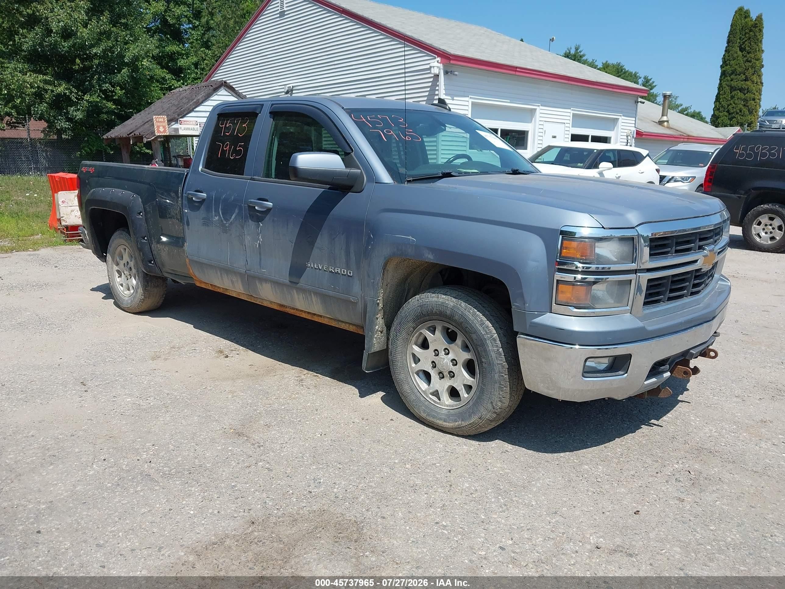 2015 Chevrolet Silverado 1500 Lt Blue vin: 1GCVKREC7FZ279863