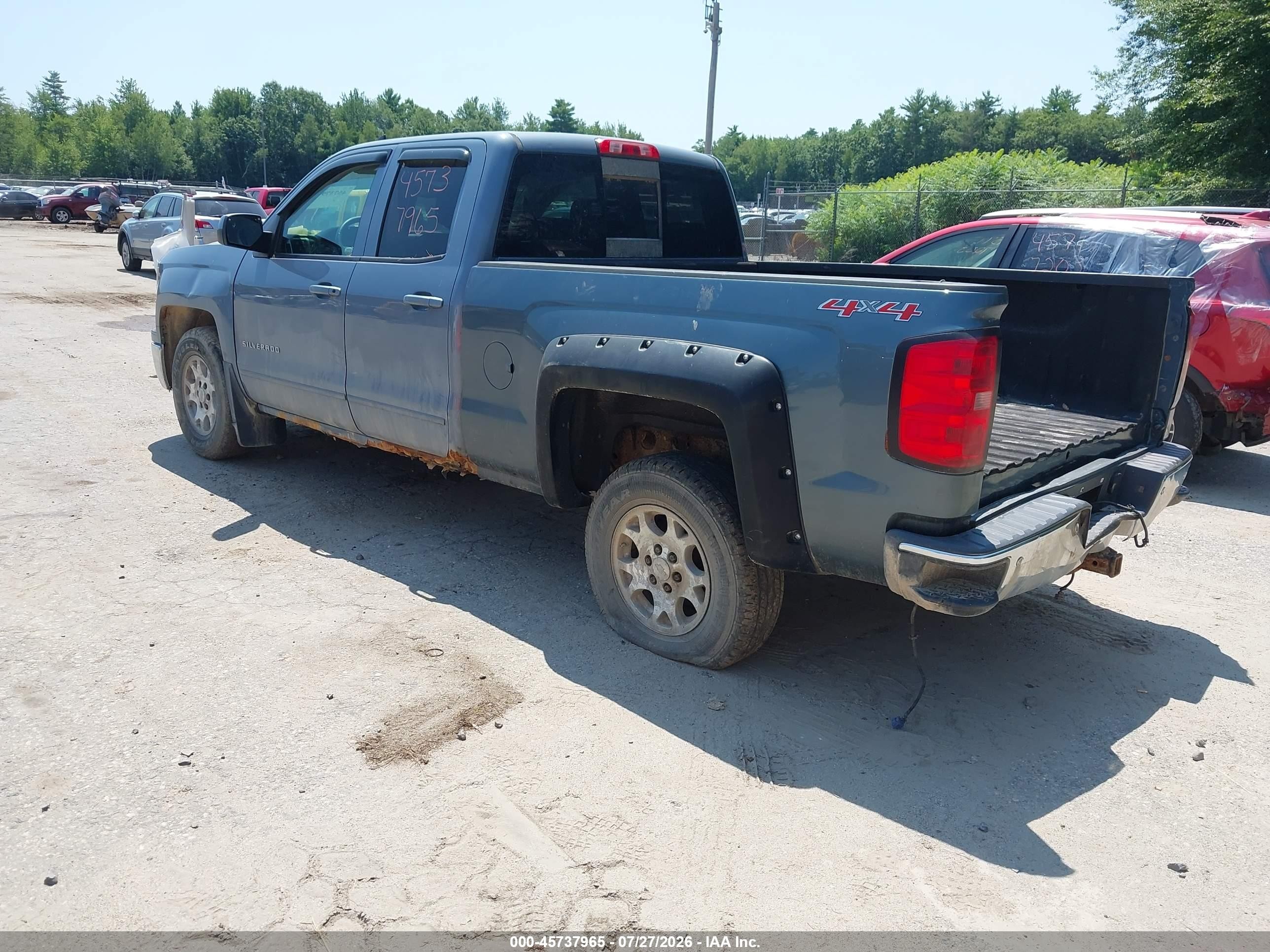2015 Chevrolet Silverado 1500 Lt Blue vin: 1GCVKREC7FZ279863
