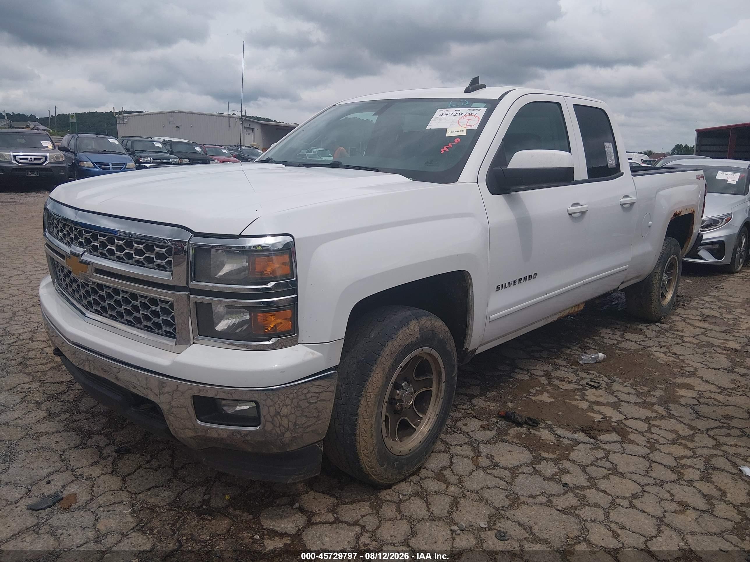 2015 Chevrolet Silverado 1500 Lt White vin: 1GCVKREC7FZ370261