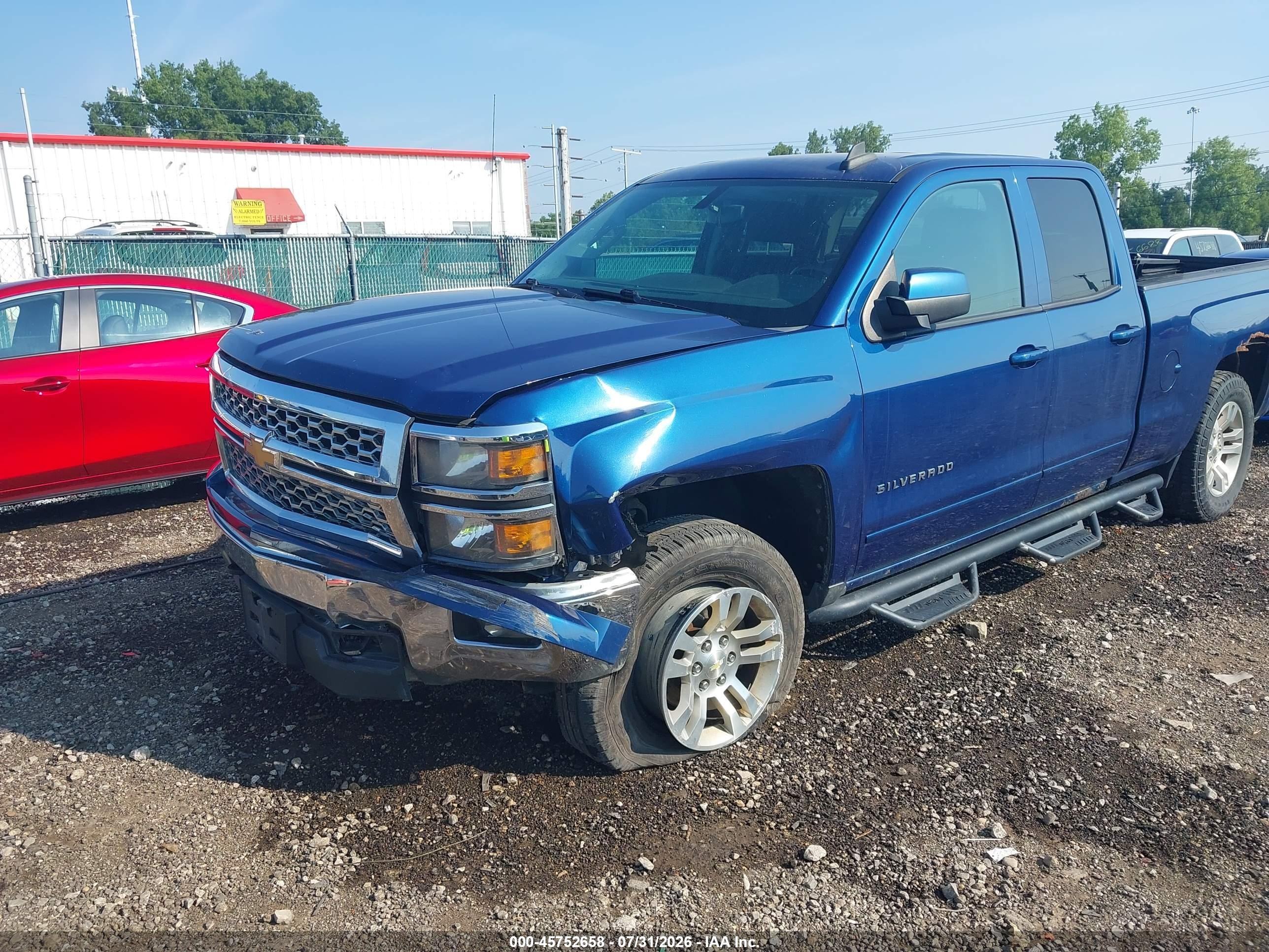 2015 Chevrolet Silverado 1500 Lt Blue vin: 1GCVKREC7FZ418244