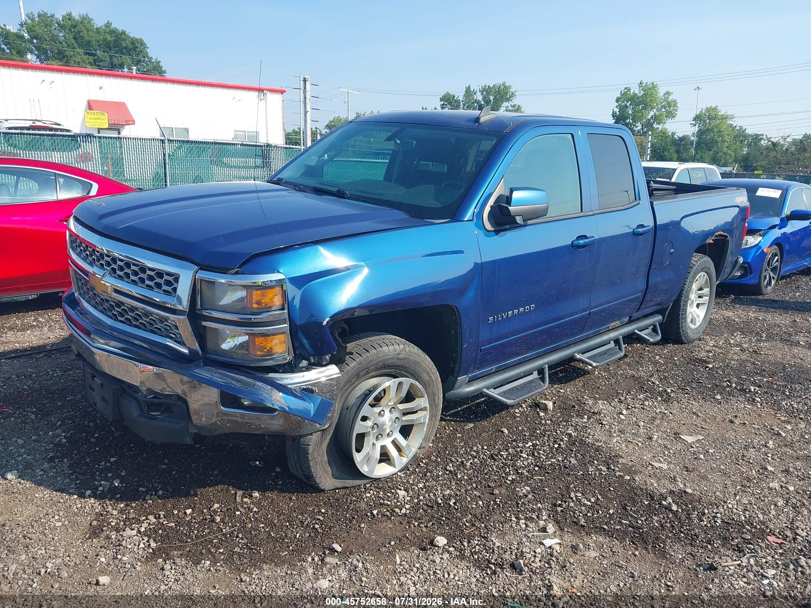 2015 Chevrolet Silverado 1500 Lt Blue vin: 1GCVKREC7FZ418244