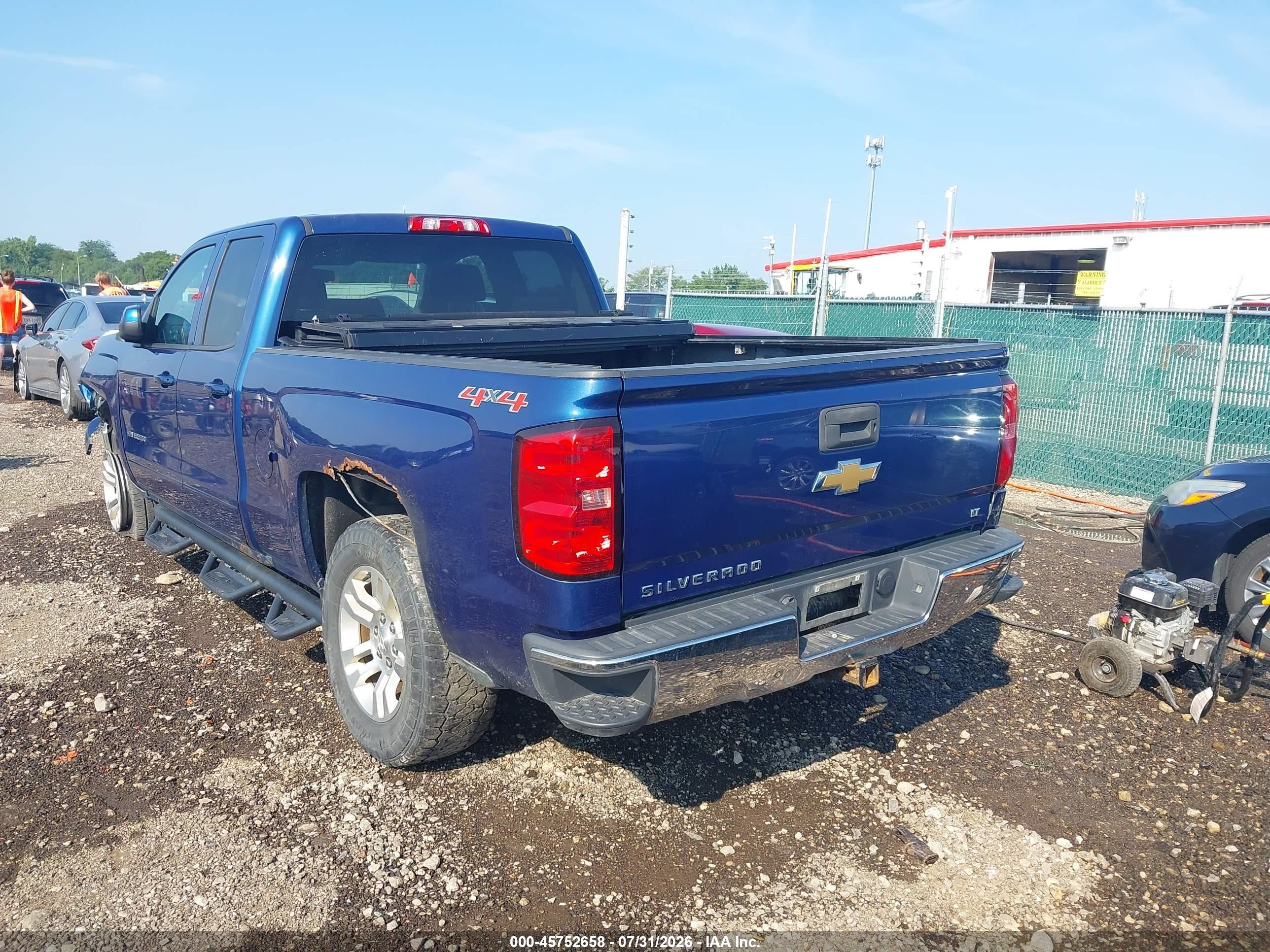 2015 Chevrolet Silverado 1500 Lt Blue vin: 1GCVKREC7FZ418244