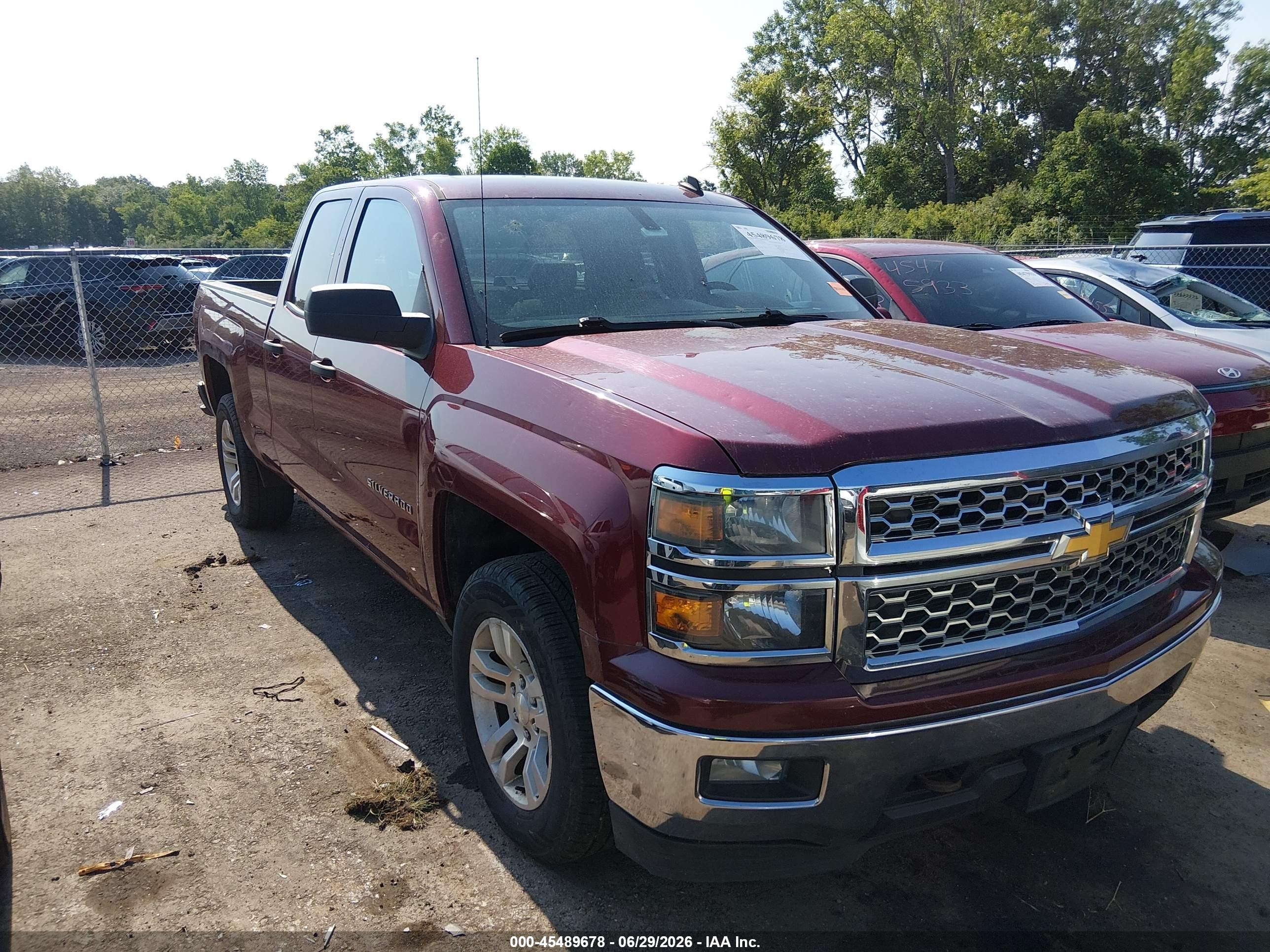 2014 Chevrolet Silverado 1500 Lt Maroon vin: 1GCVKREC8EZ209433