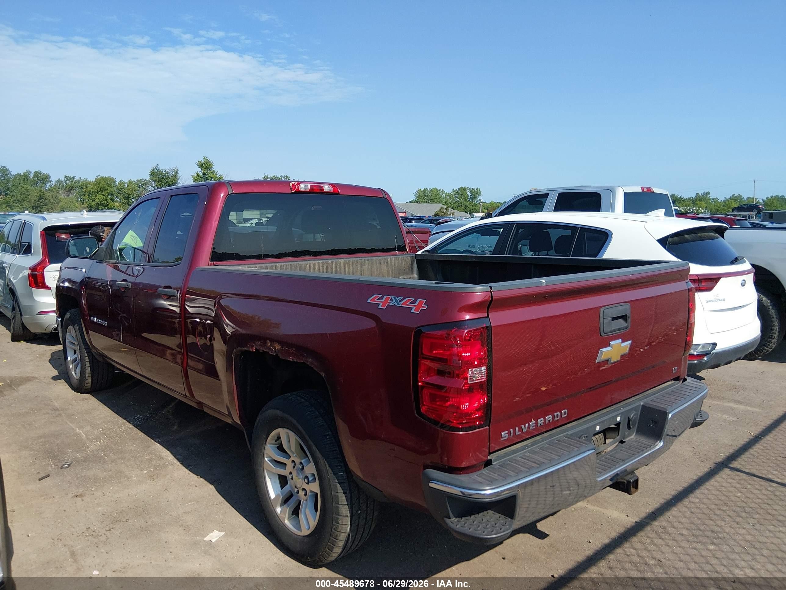 2014 Chevrolet Silverado 1500 Lt Maroon vin: 1GCVKREC8EZ209433
