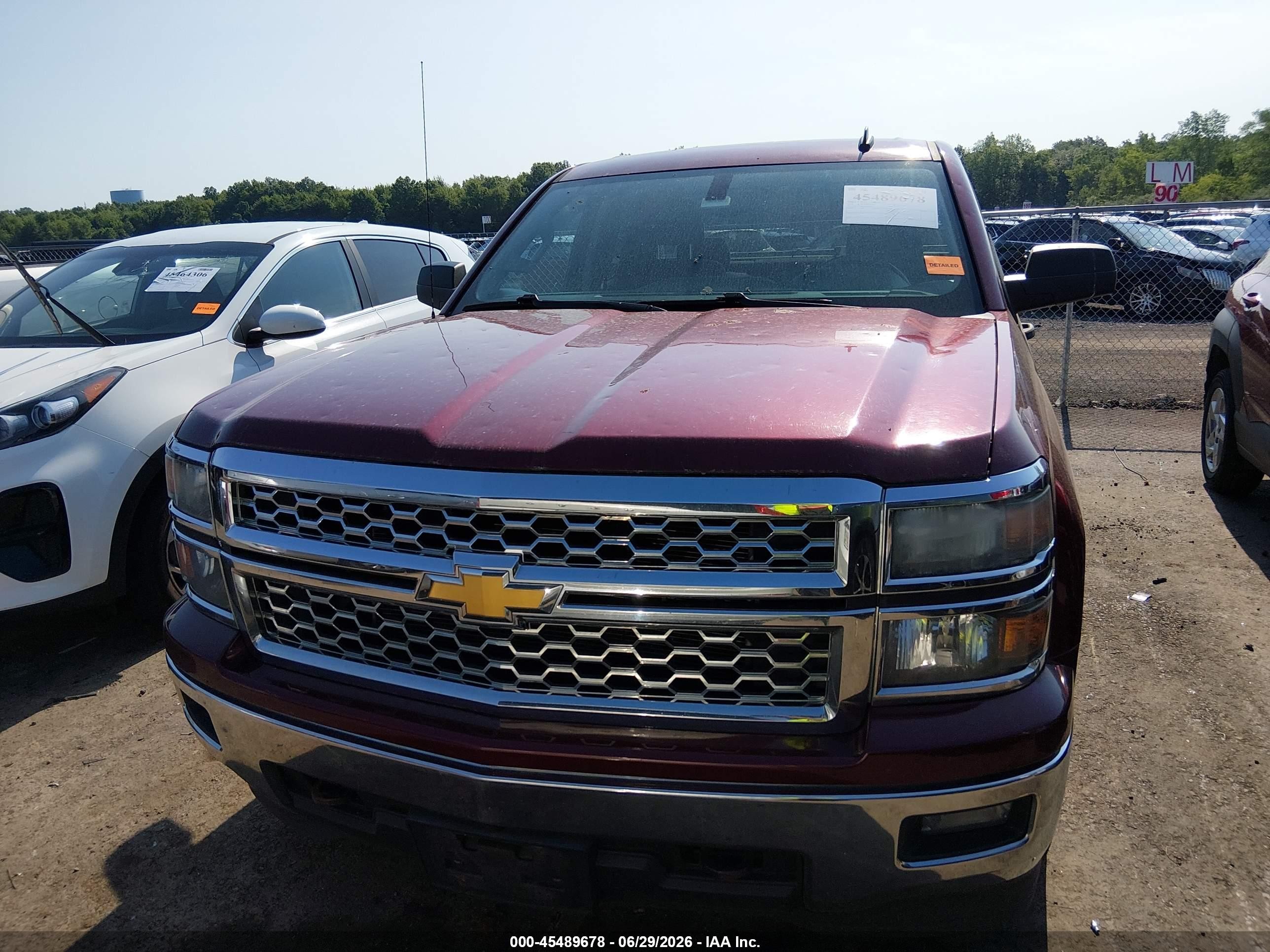 2014 Chevrolet Silverado 1500 Lt Maroon vin: 1GCVKREC8EZ209433