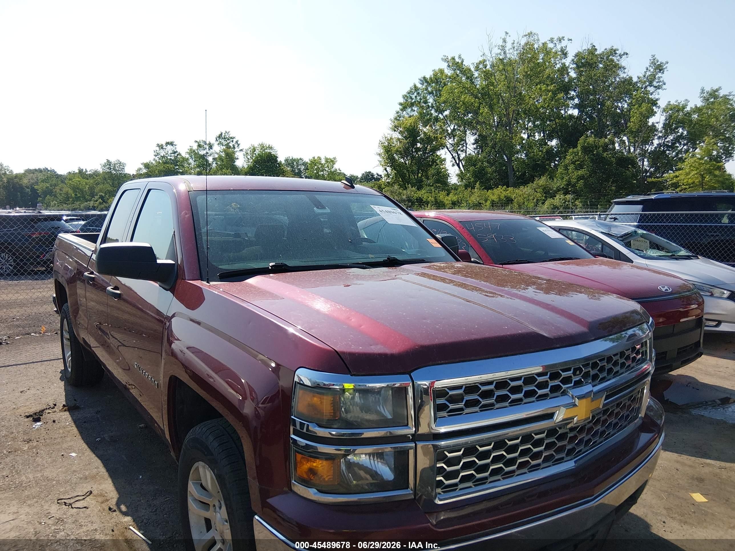 2014 Chevrolet Silverado 1500 Lt Maroon vin: 1GCVKREC8EZ209433